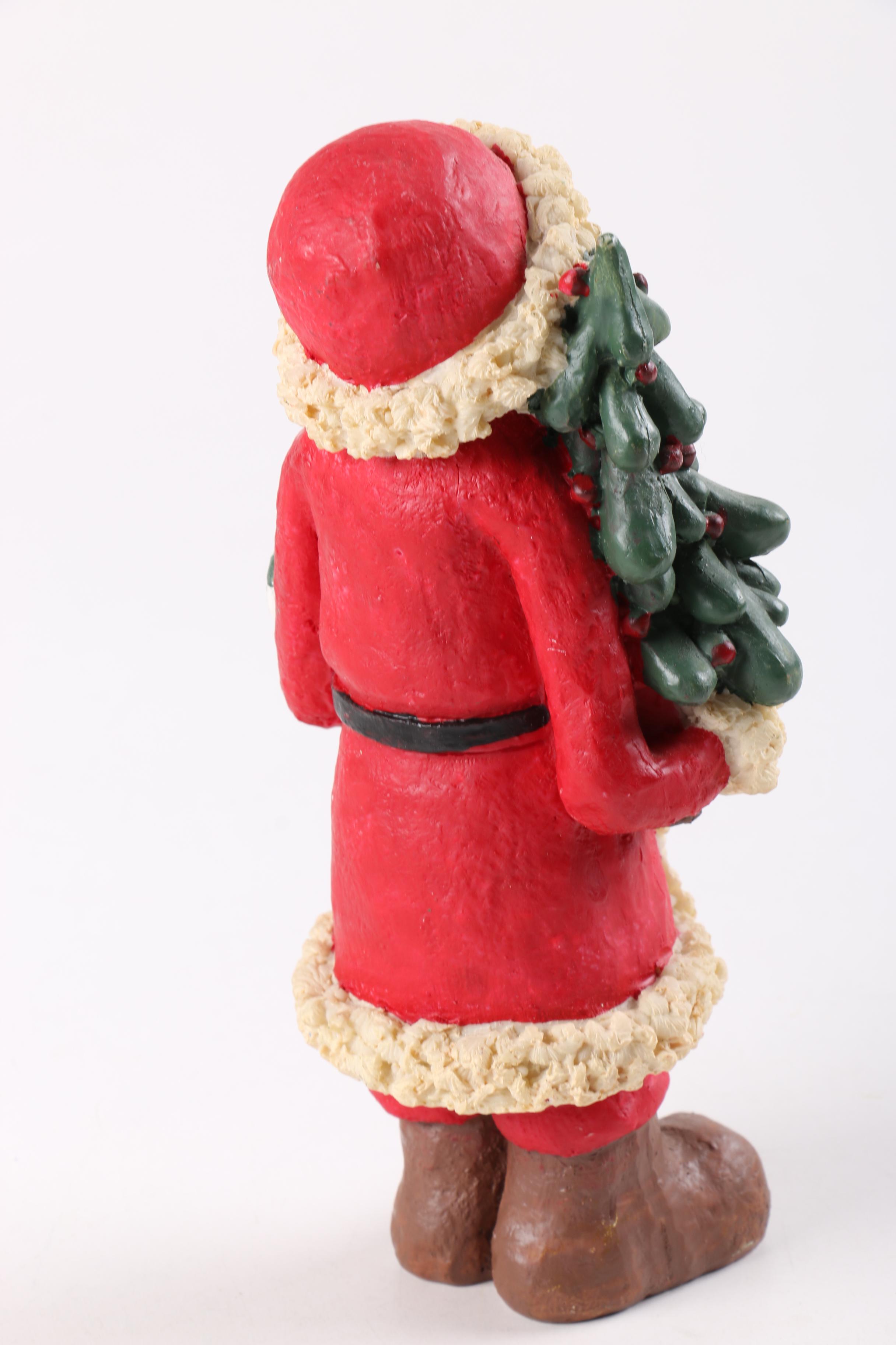 Santa Figurines and Pillow