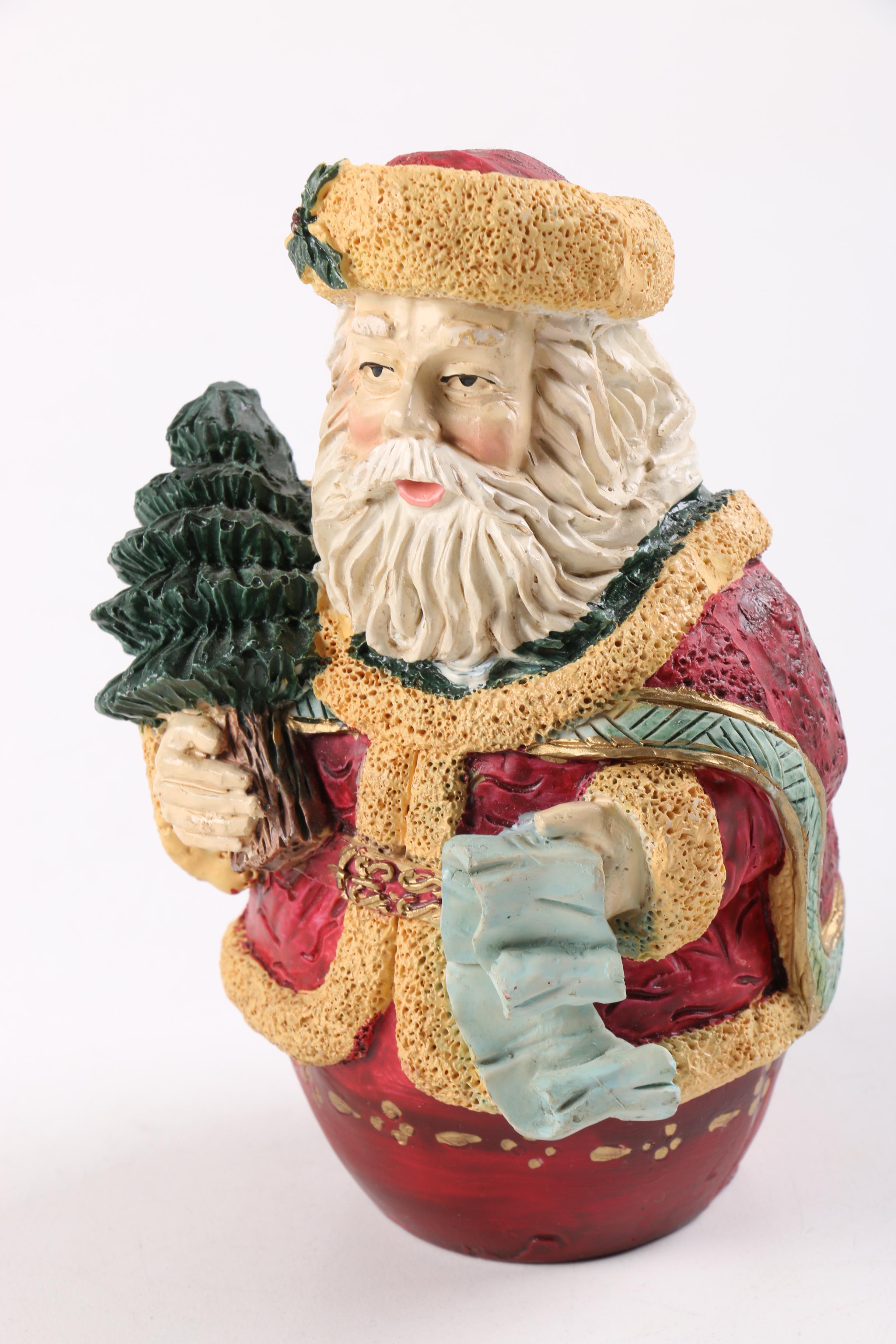 Santa Figurines and Pillow