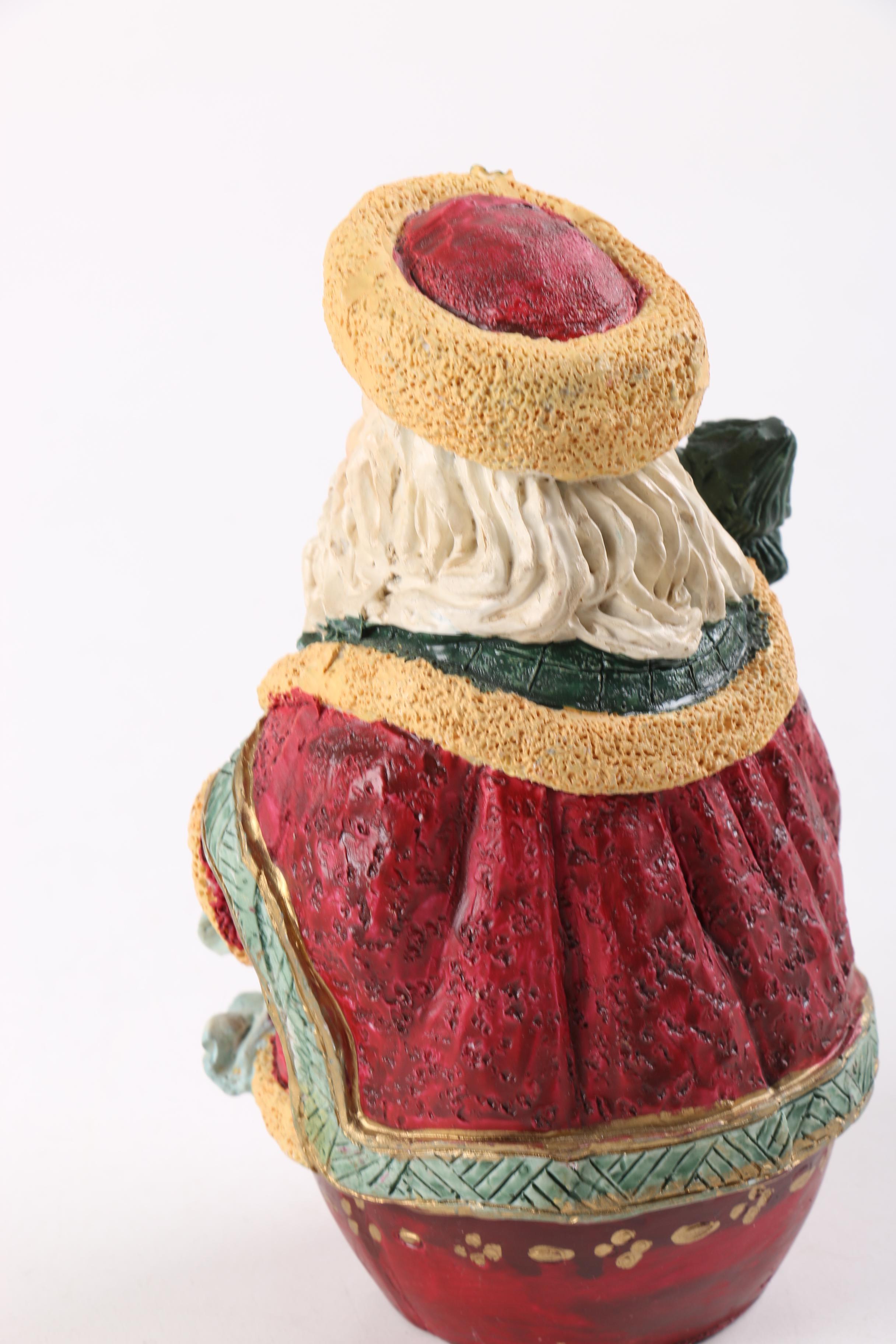 Santa Figurines and Pillow