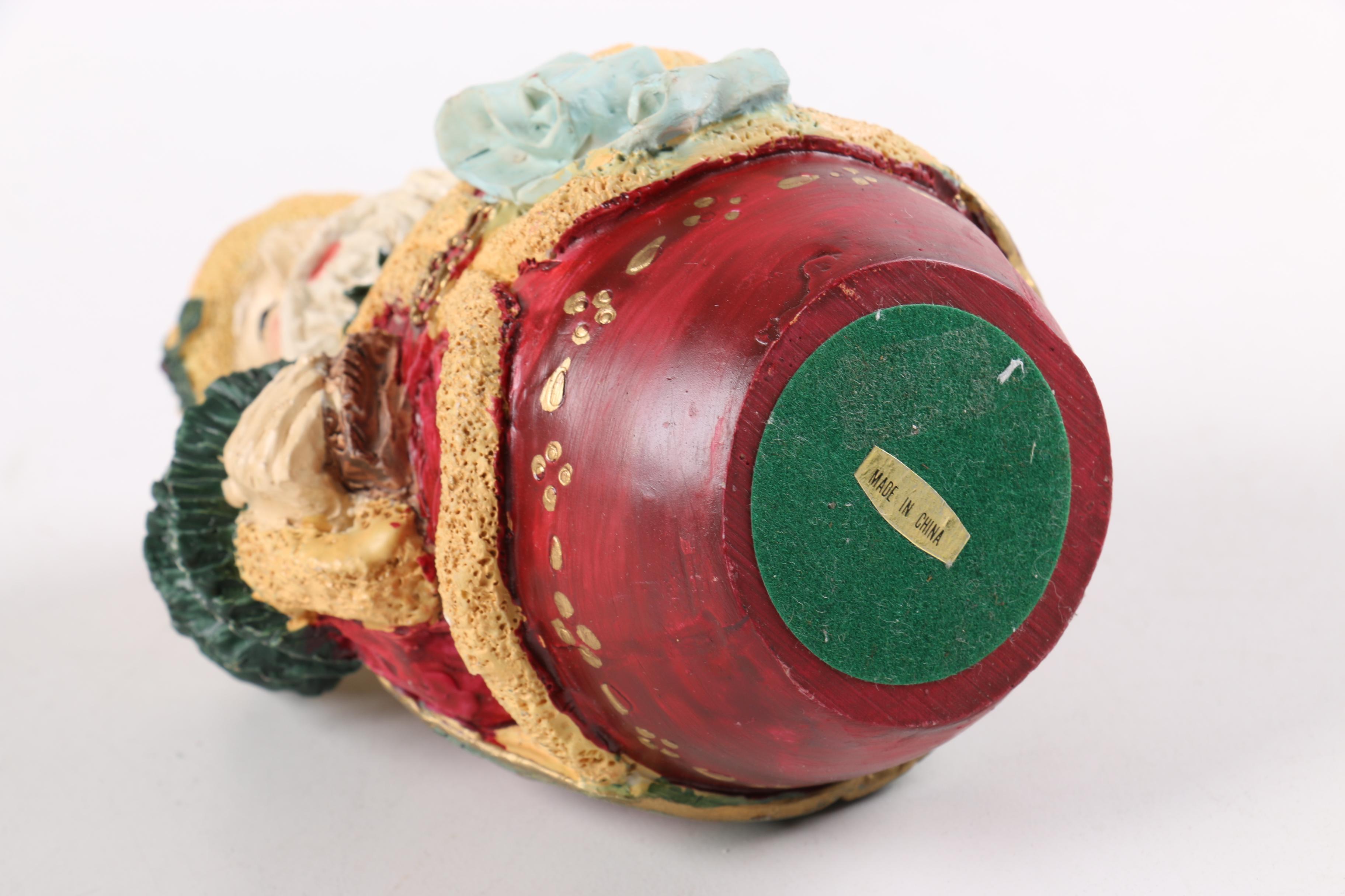 Santa Figurines and Pillow