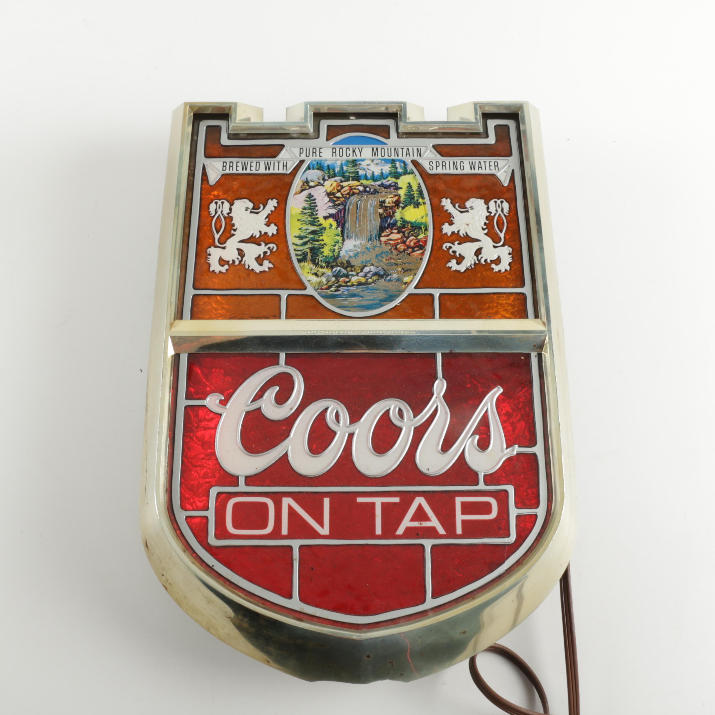 Lighted Coors Beer Sign