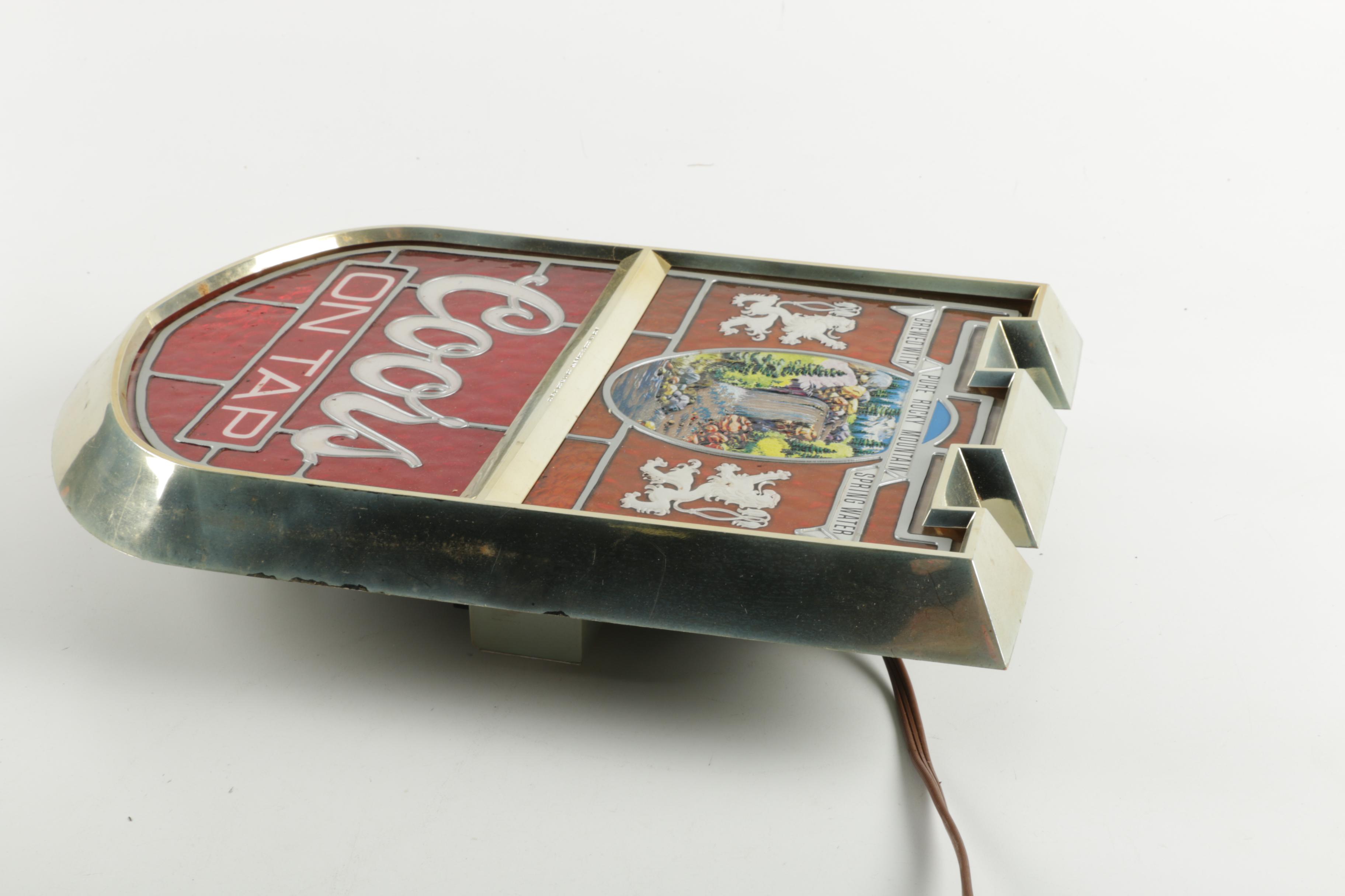 Lighted Coors Beer Sign