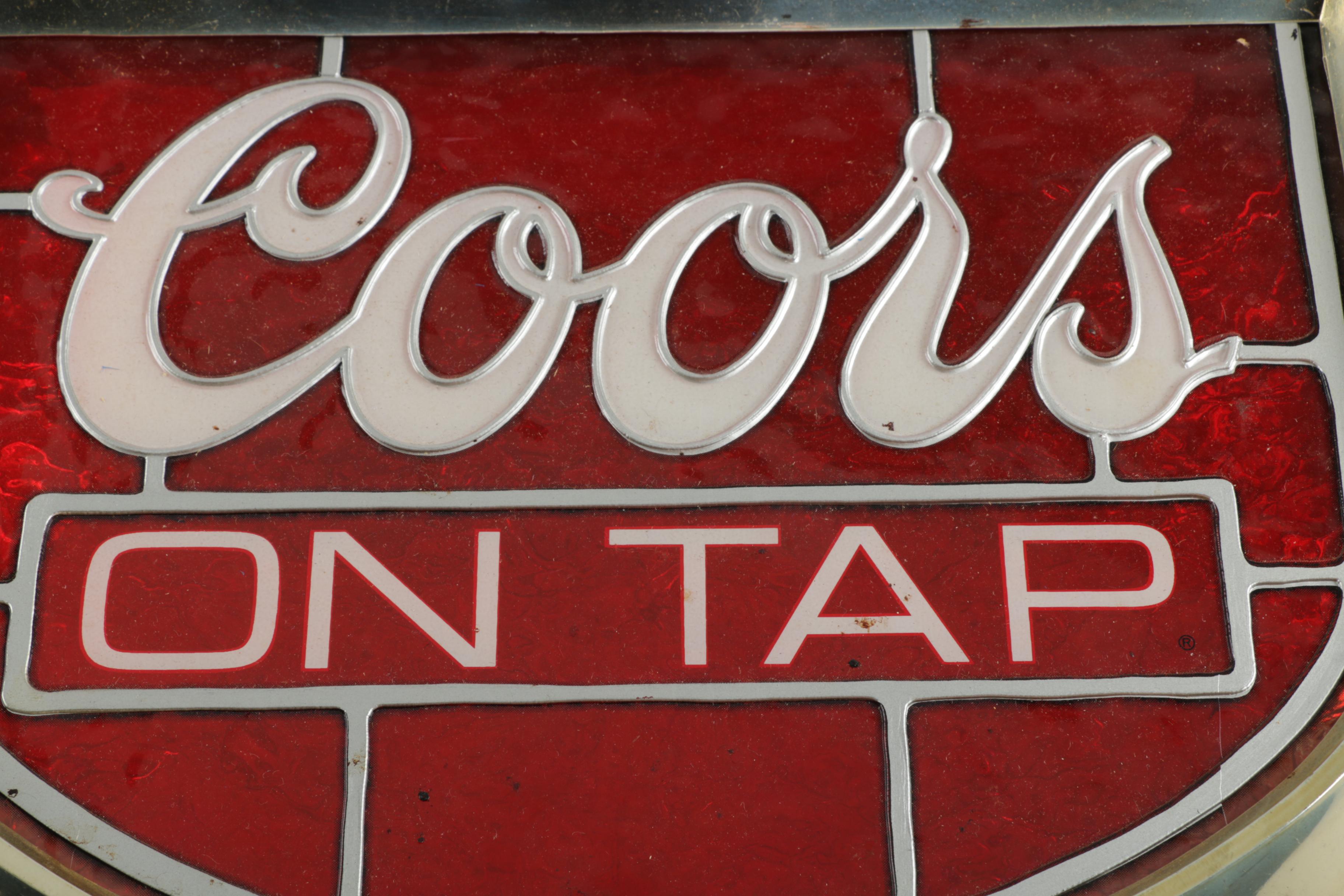 Lighted Coors Beer Sign