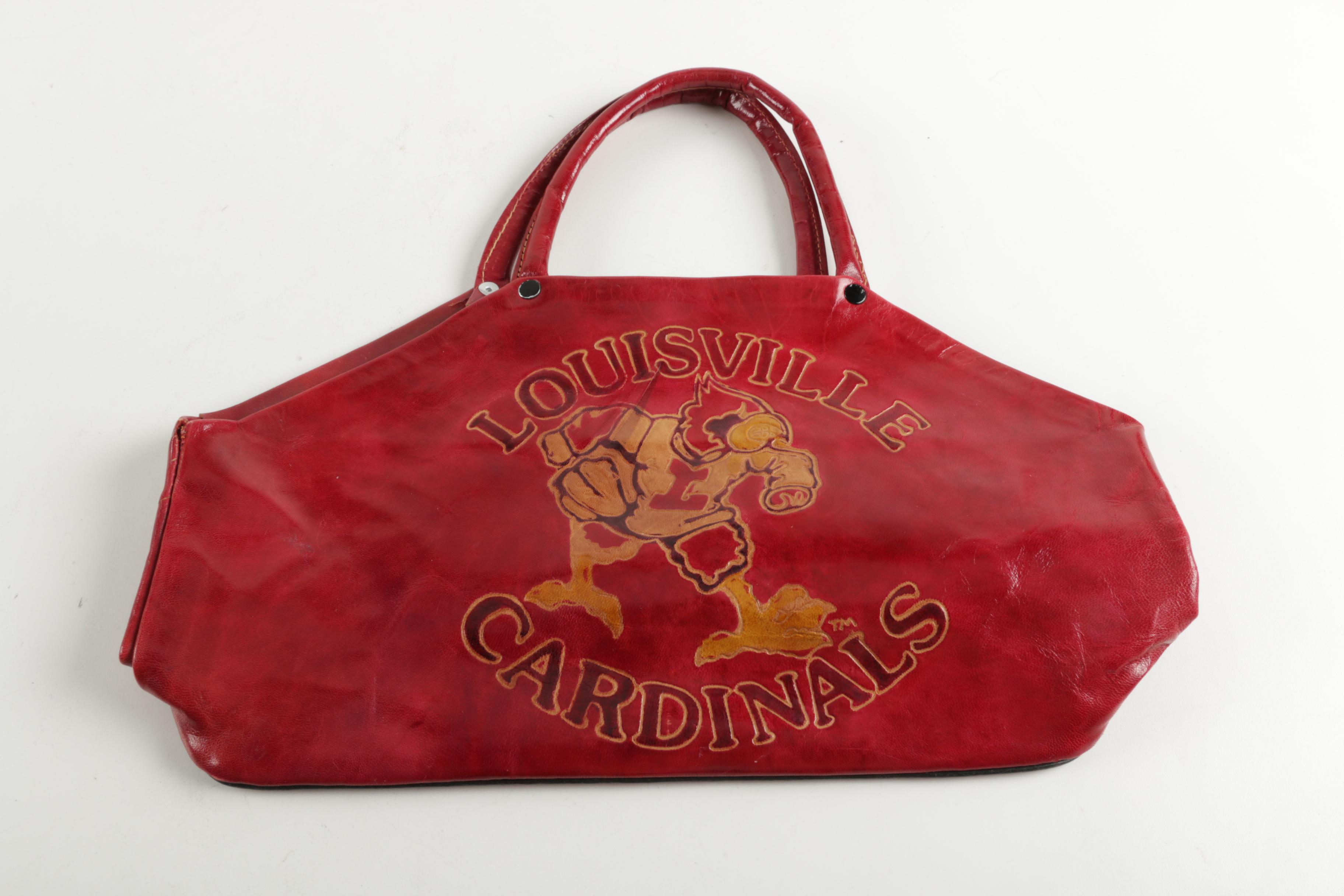 Hand-Tooled Leather Handbags Including Louisville Cardinals Handbag