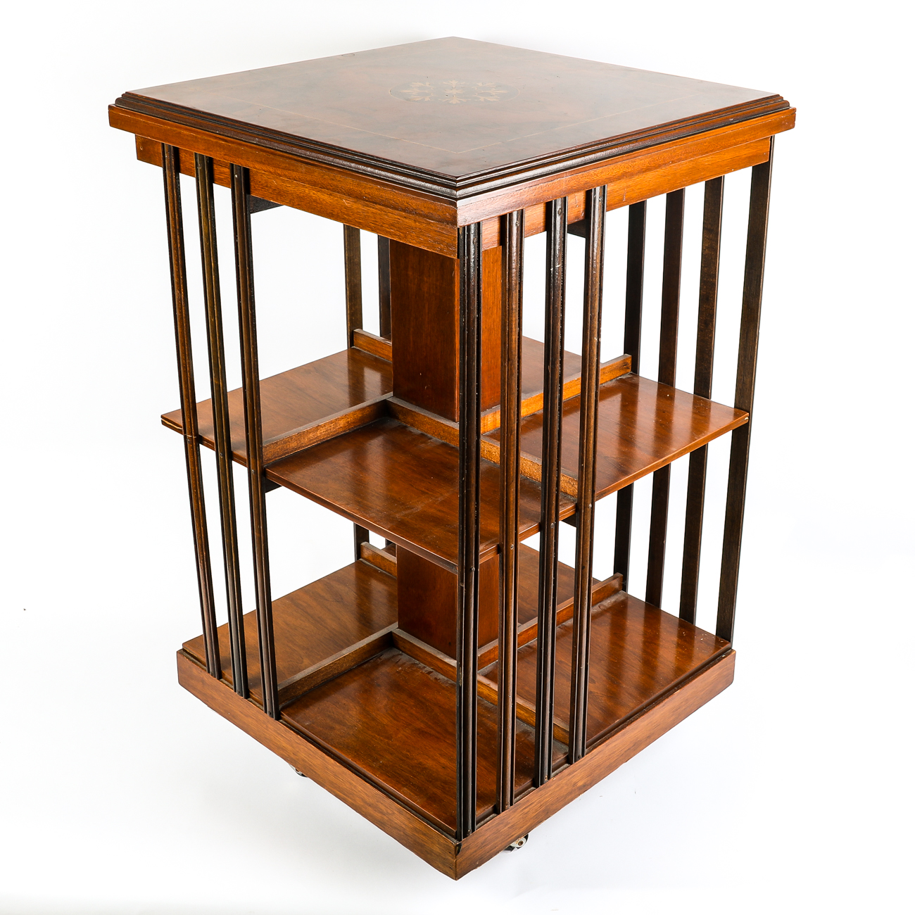 Swivel Book Stand with Decorative Inlay