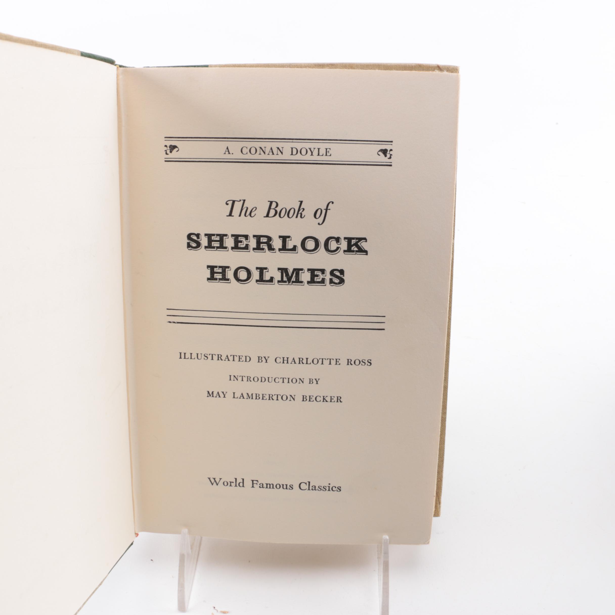 Five "World Famous Classics" Books Including "The Book of Sherlock Holmes"