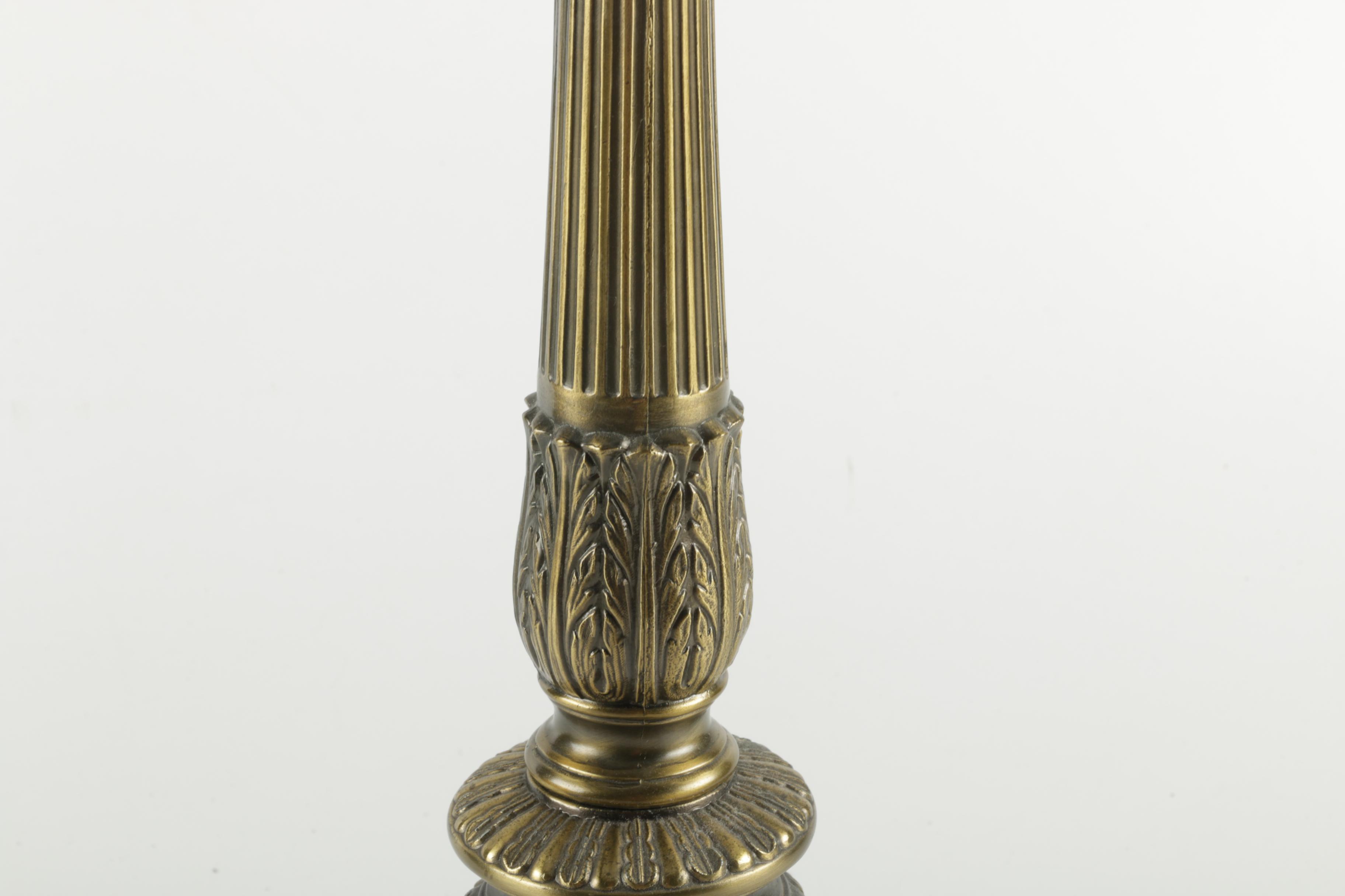 Embossed Brass Table Lamp