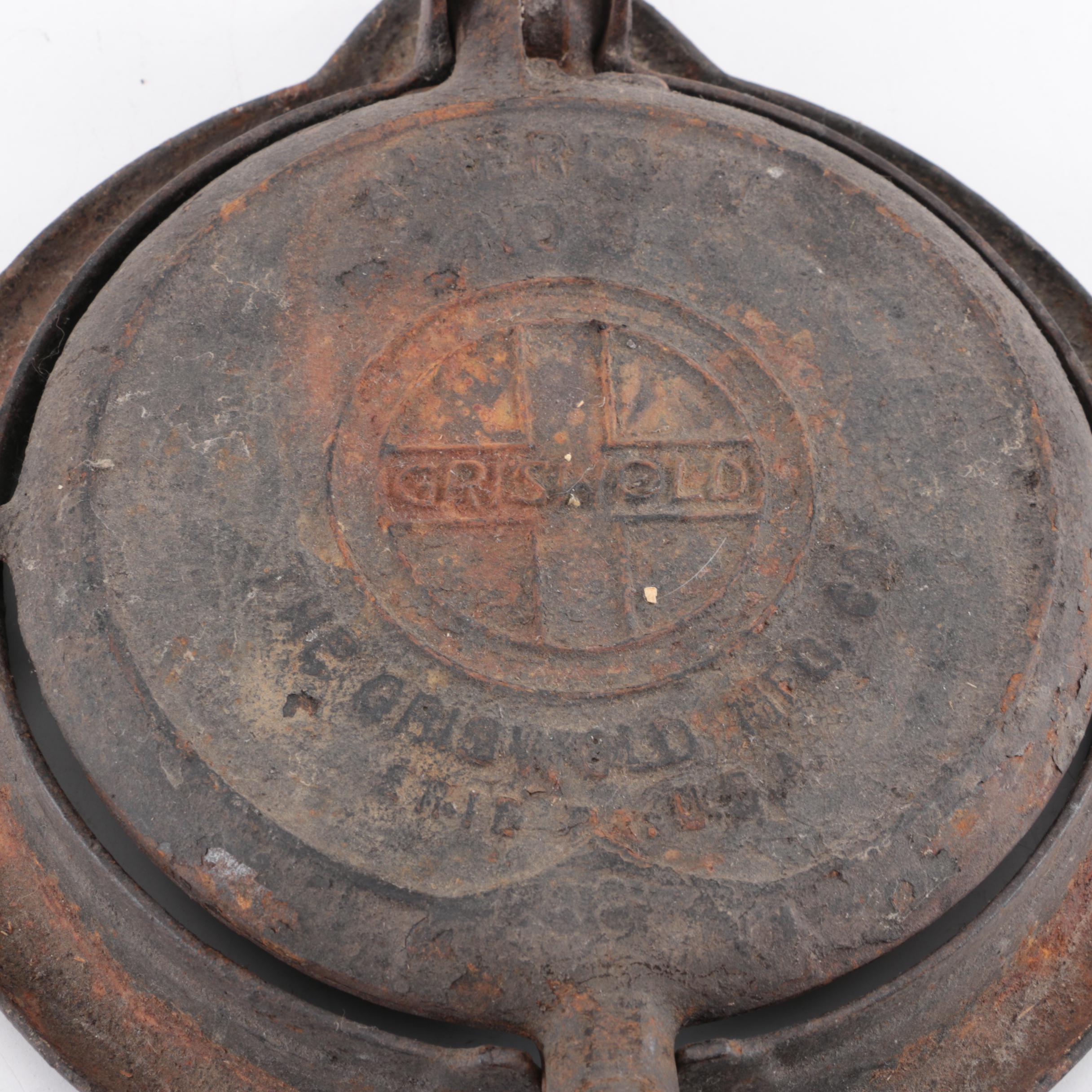 Vintage Cast Iron Waffle Irons, Including Griswold