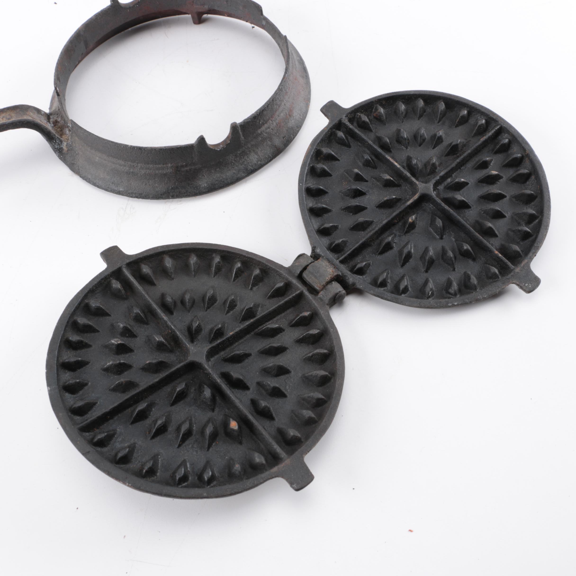 Vintage Cast Iron Waffle Irons, Including Griswold