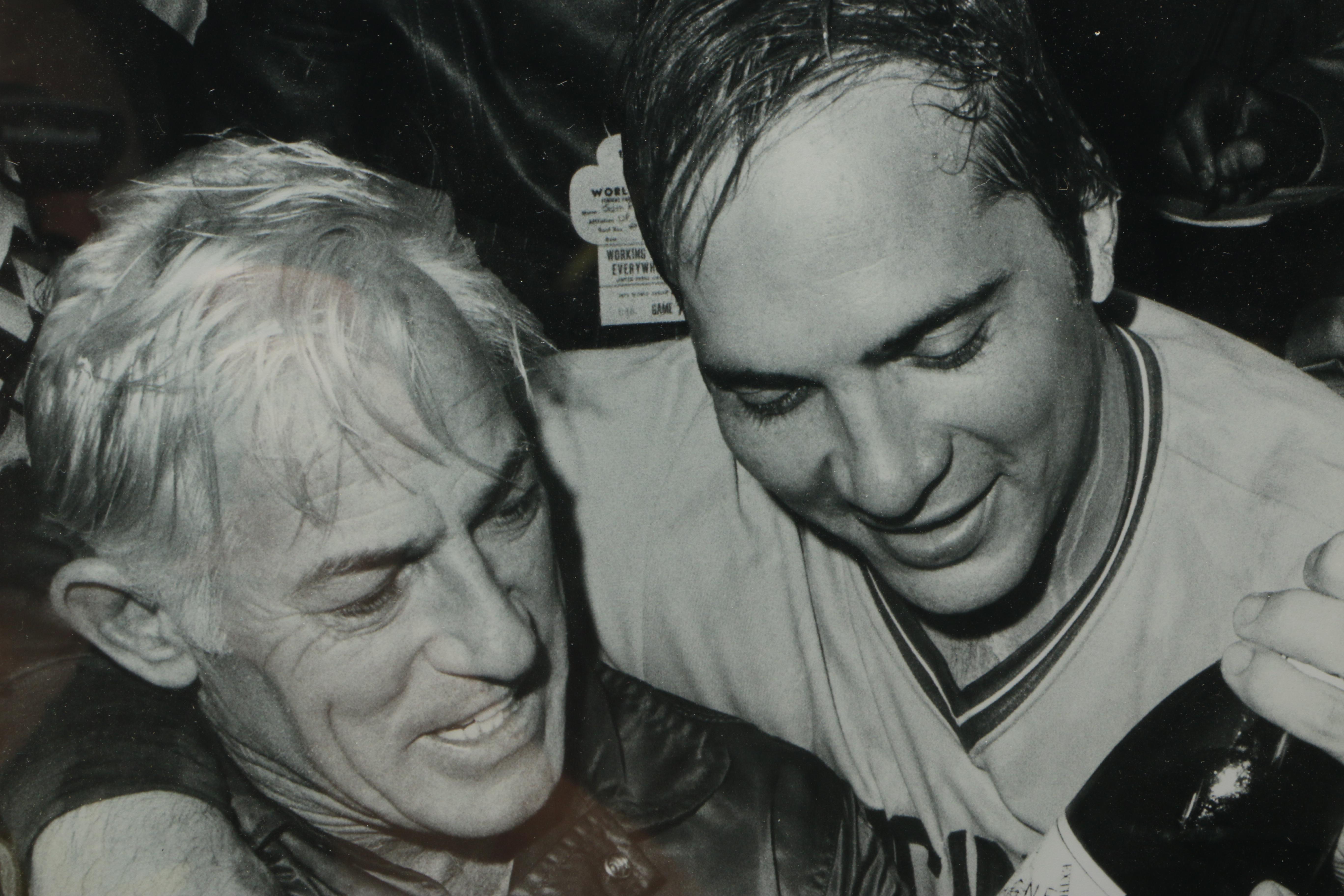 "The Great Eight" Commemorative Baseball and Johnny Bench/Sparky Anderson Print