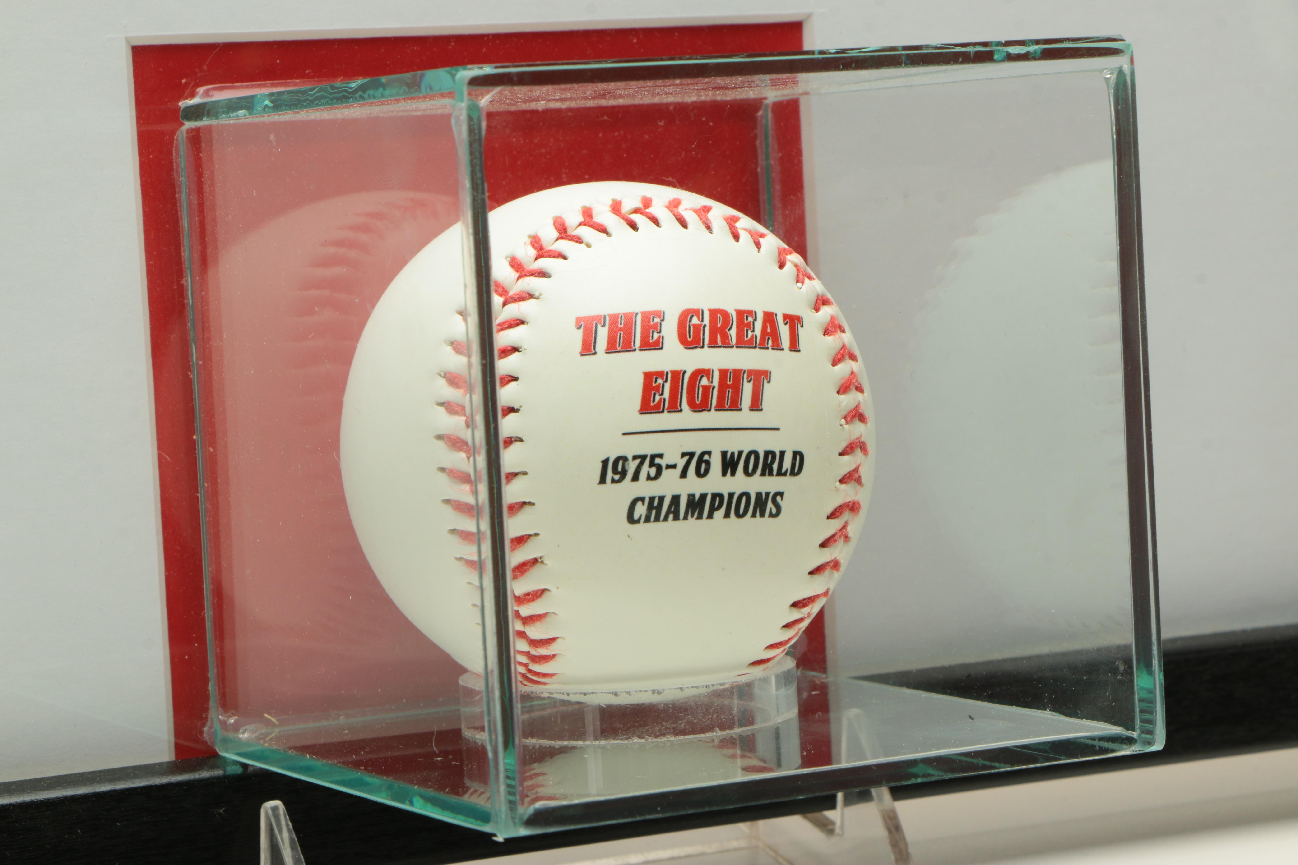 "The Great Eight" Commemorative Baseball and Johnny Bench/Sparky Anderson Print