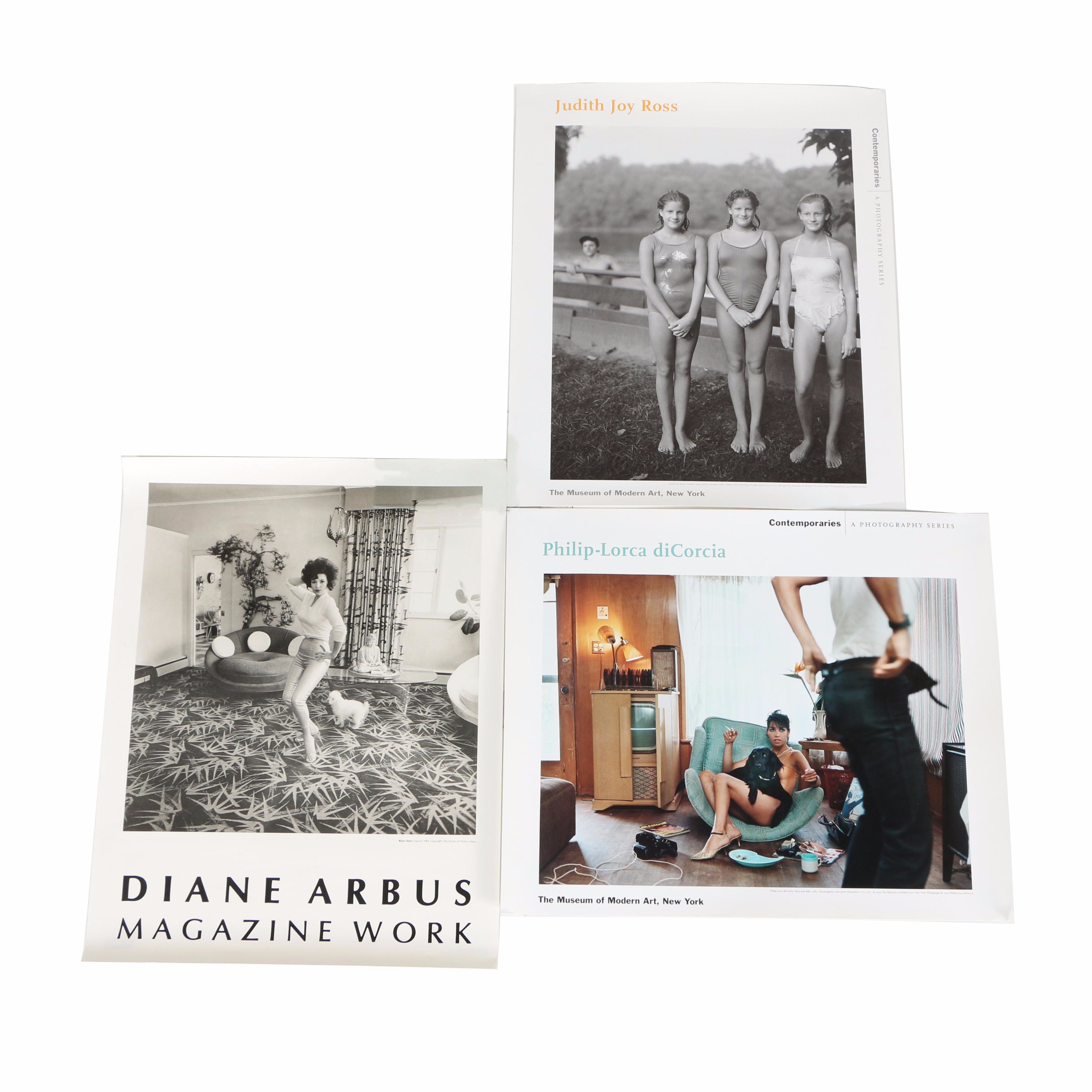 Offset Lithograph Museum Photography Exhibition Posters Including Diane Arbus