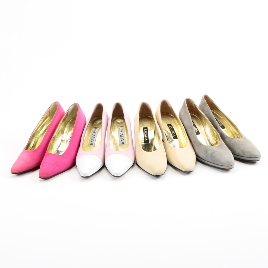 Assortment of High Heeled Leather Shoes by Escada