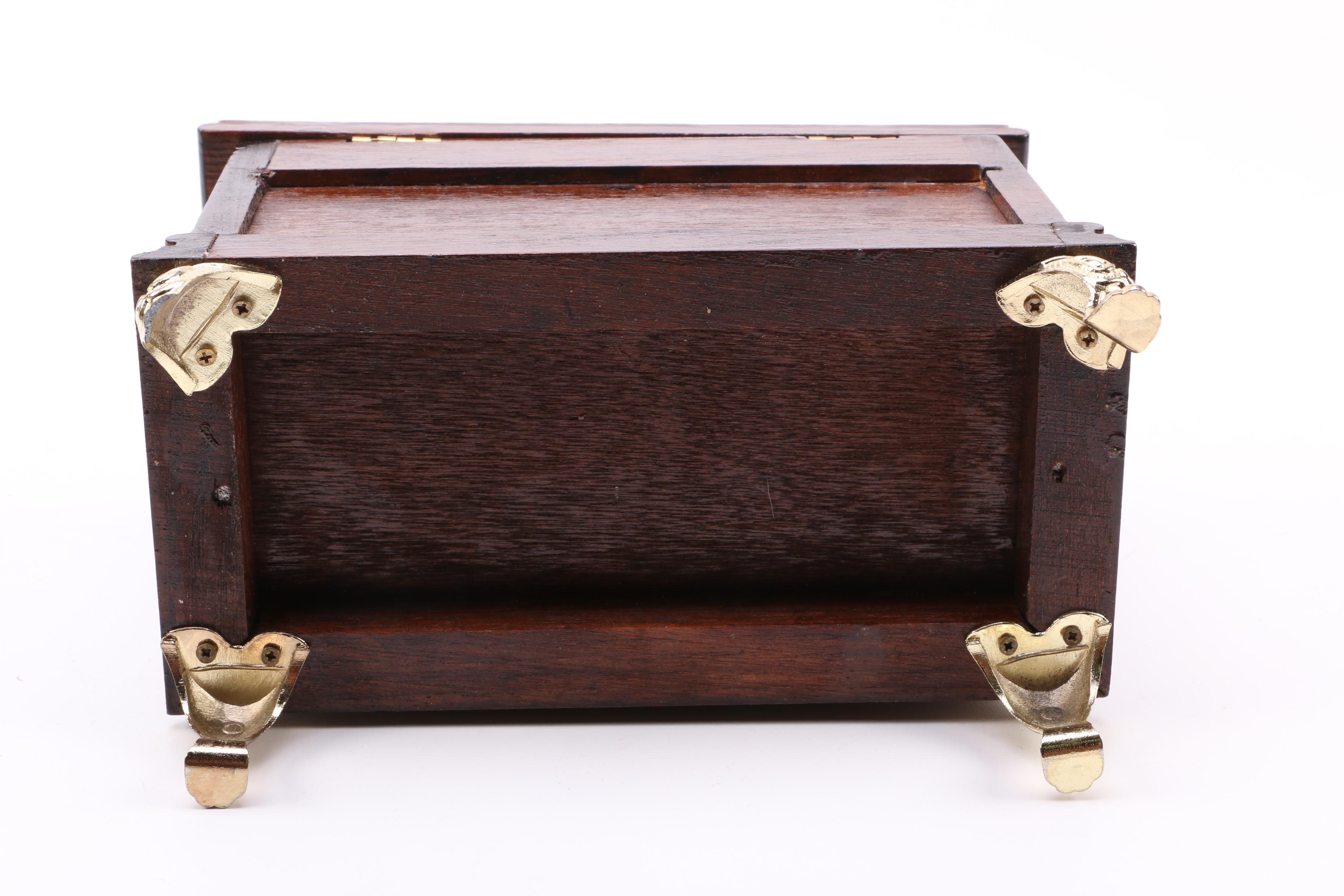 Assortment of Jewelry Chests and Storage Boxes Featuring Pilliod