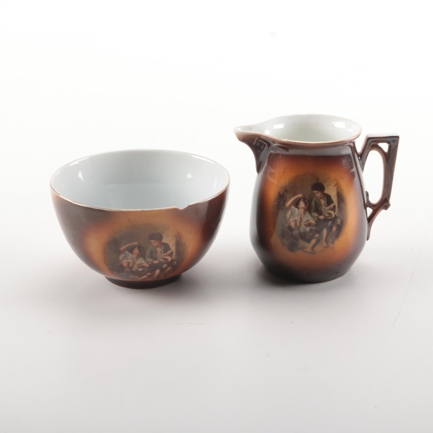 Porcelain Bowl and Pitcher