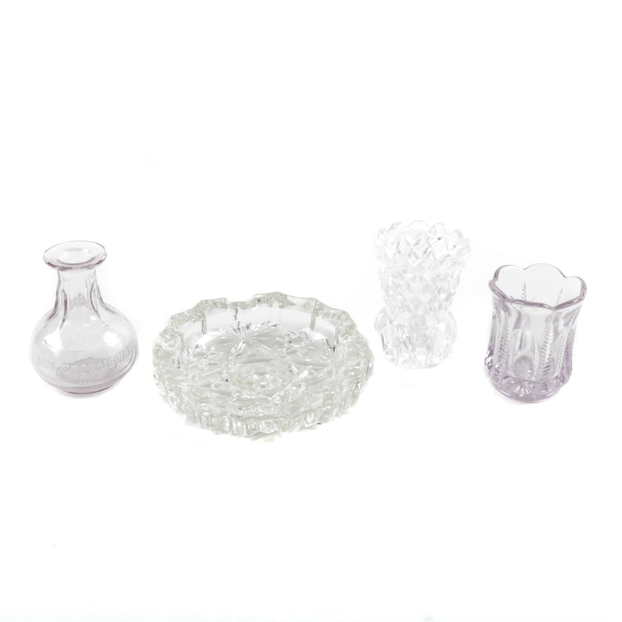 Pressed and Cut Glass Tableware and Decor