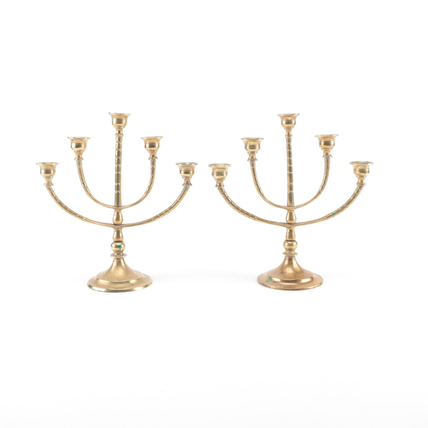 Brass Candelabra Set