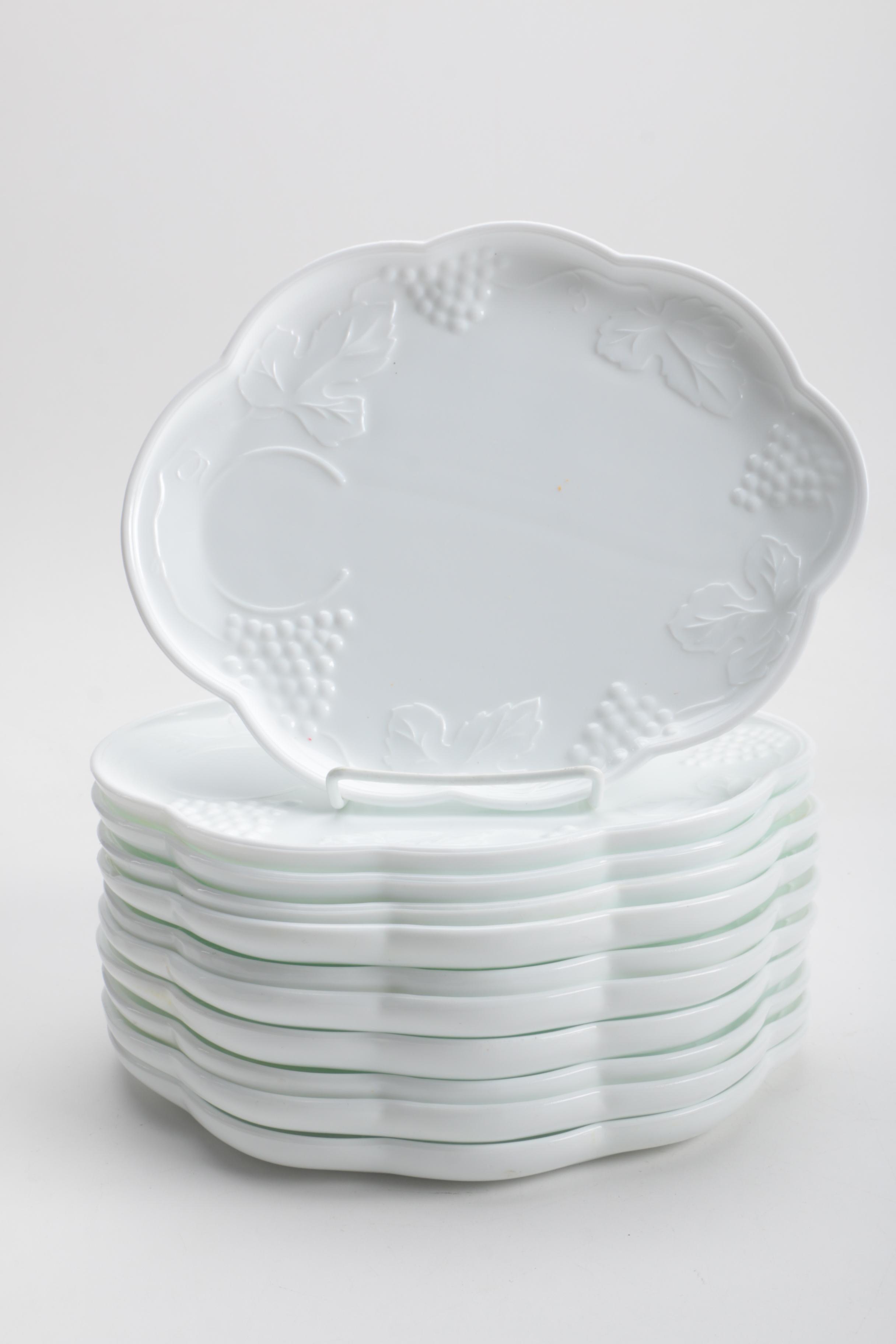 Large Assortment of Milk Glass