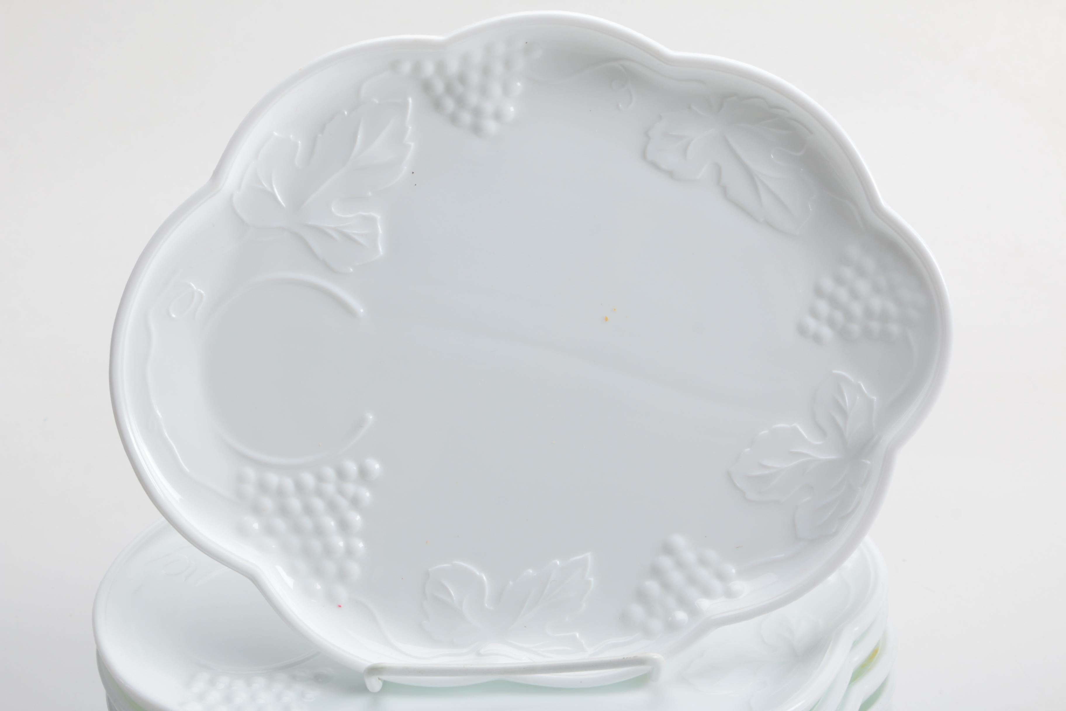 Large Assortment of Milk Glass