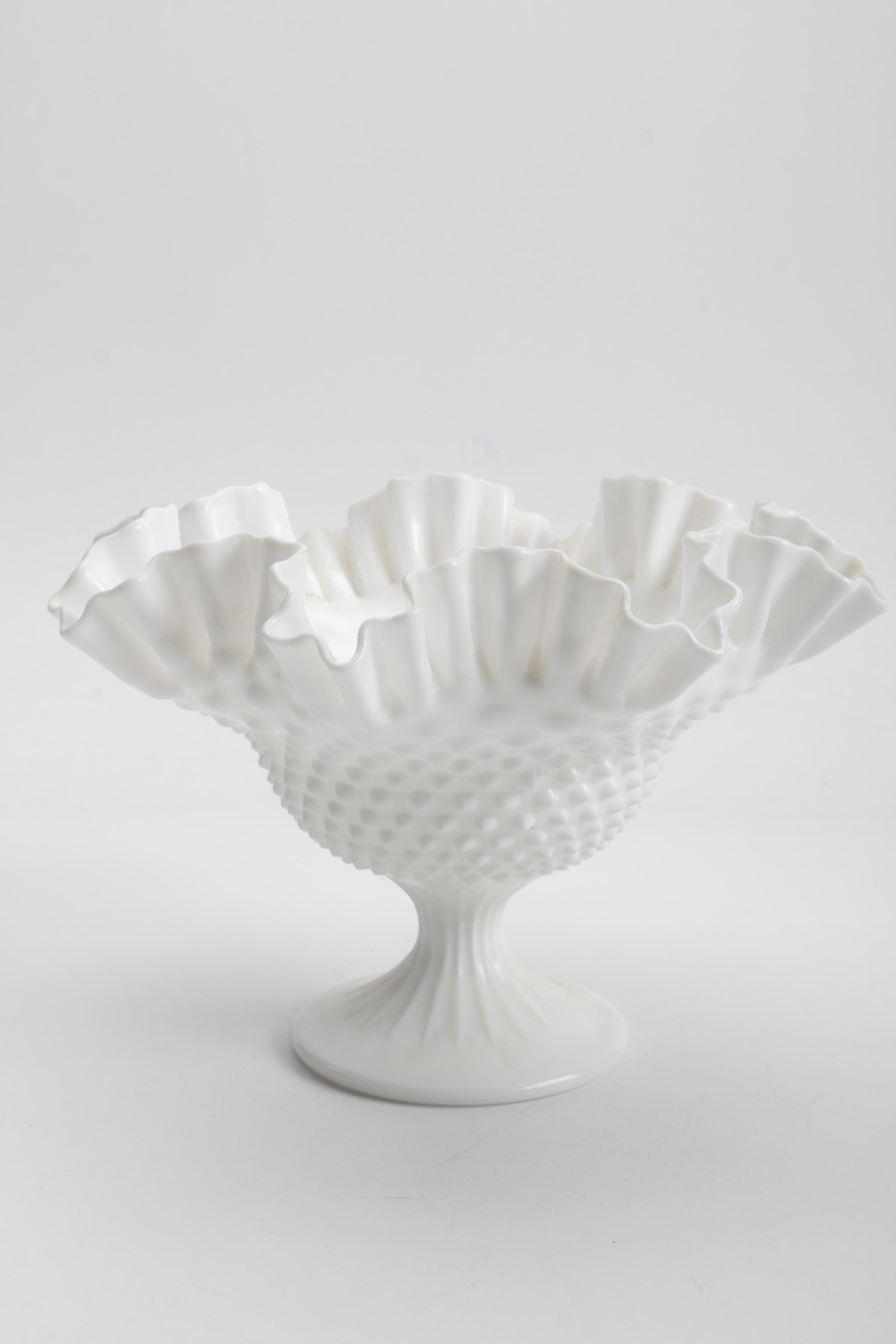 Large Assortment of Milk Glass