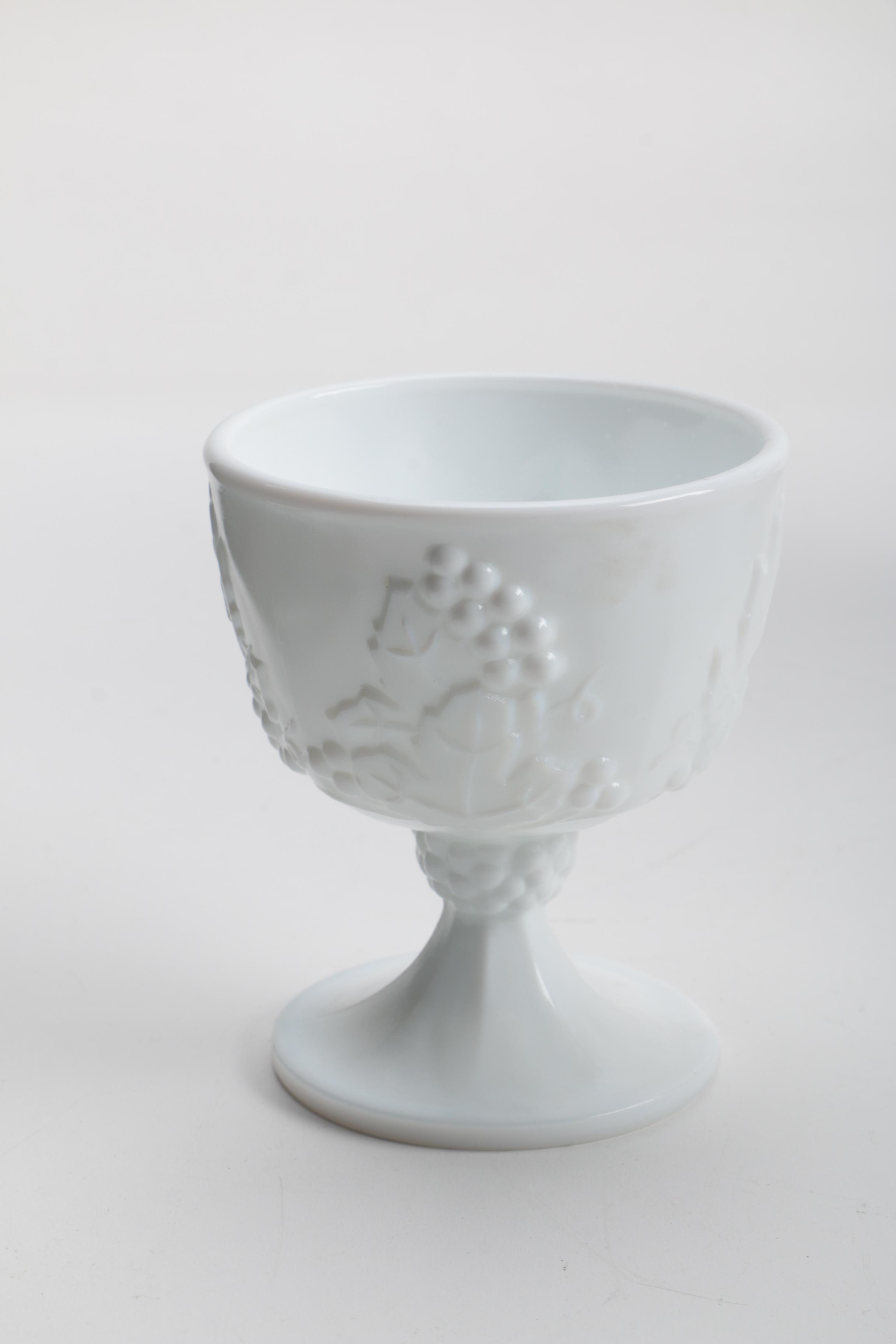 Large Assortment of Milk Glass