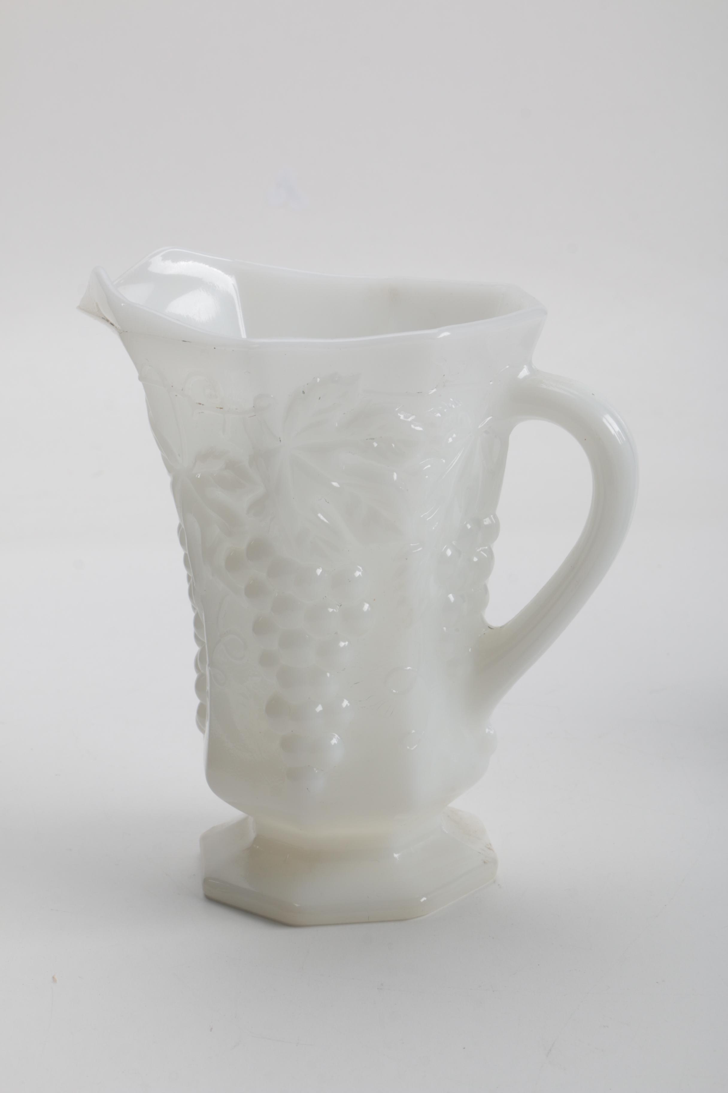 Large Assortment of Milk Glass
