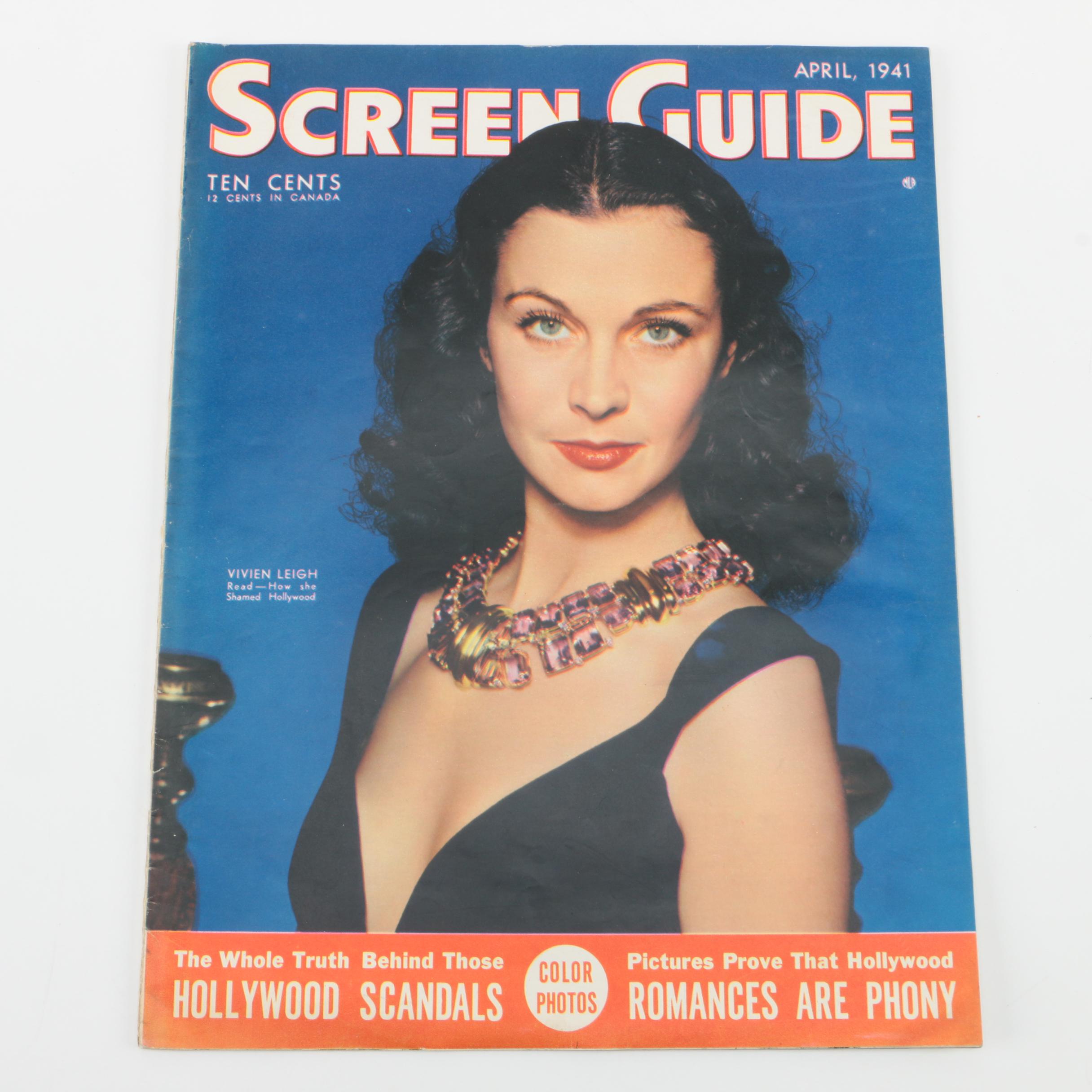 Vintage 1941 Issue of "Screen Guide" Magazine