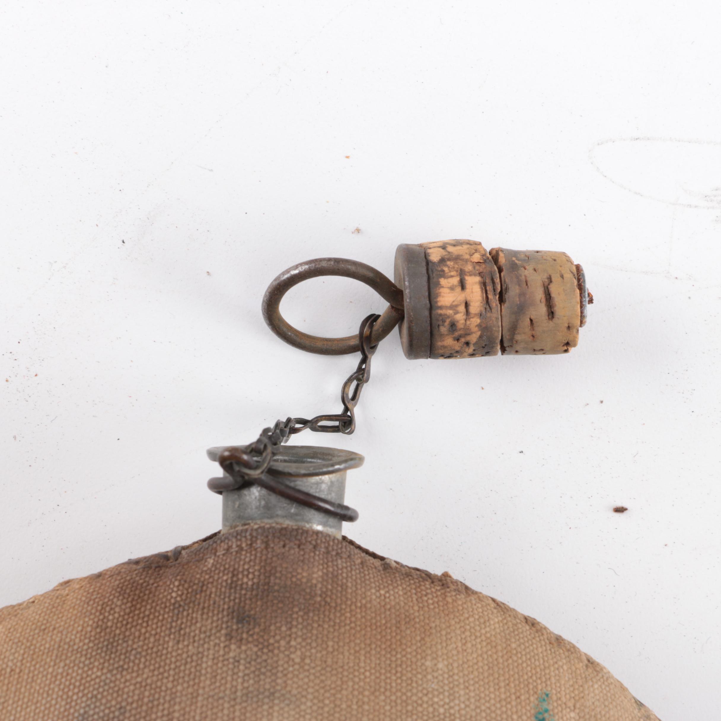 Collection of Military Canteens, Pouches, and Gear