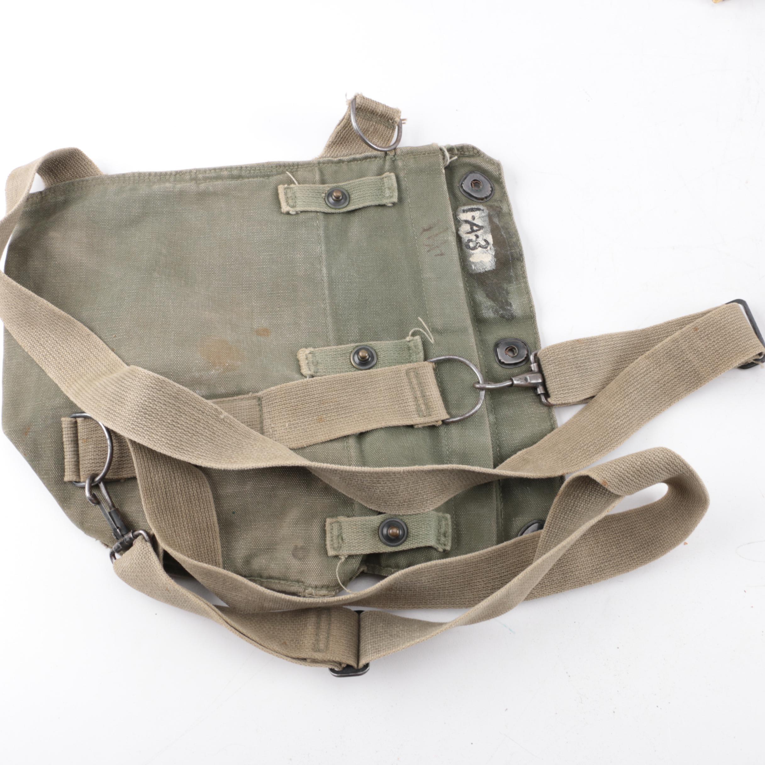 Collection of Military Canteens, Pouches, and Gear