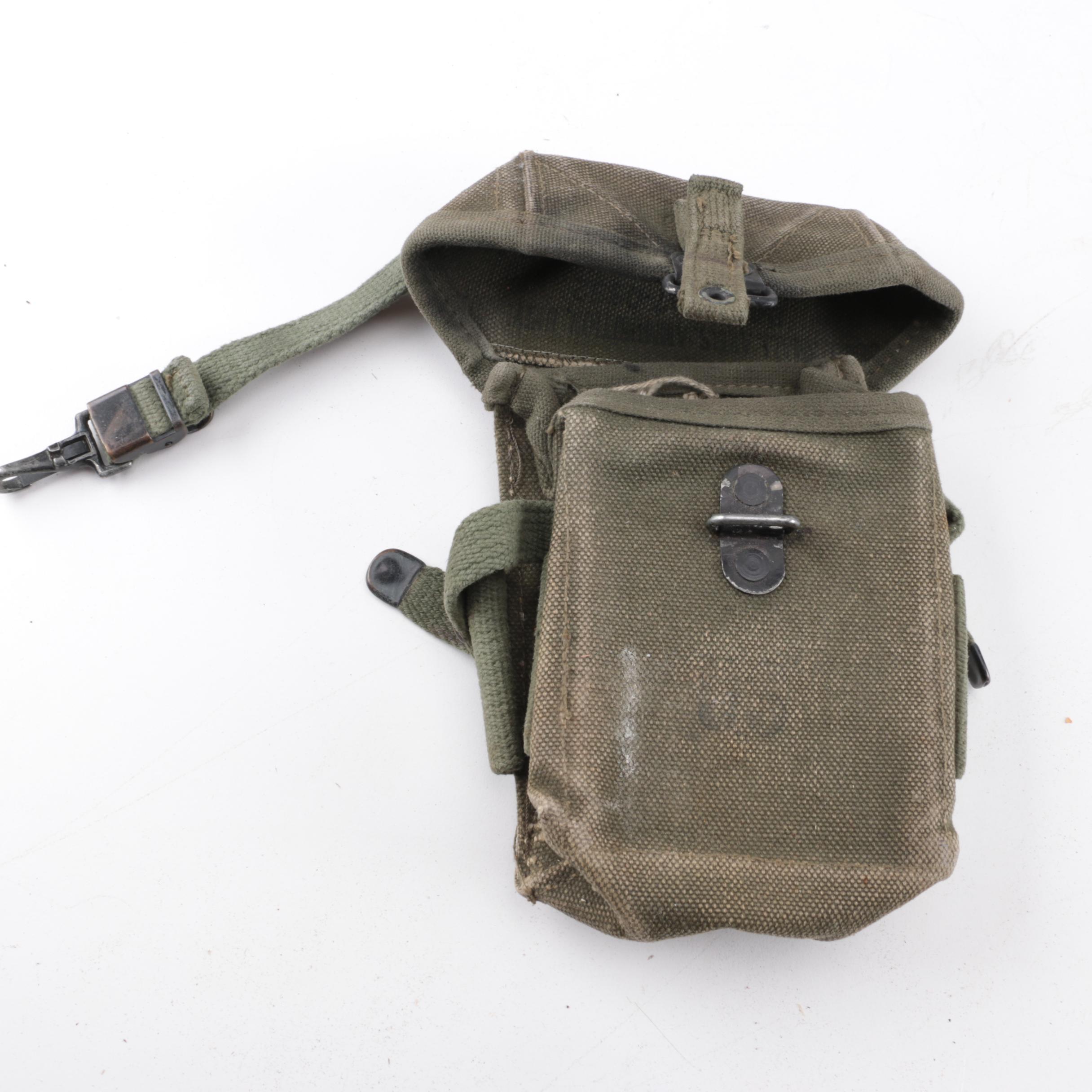 Collection of Military Canteens, Pouches, and Gear