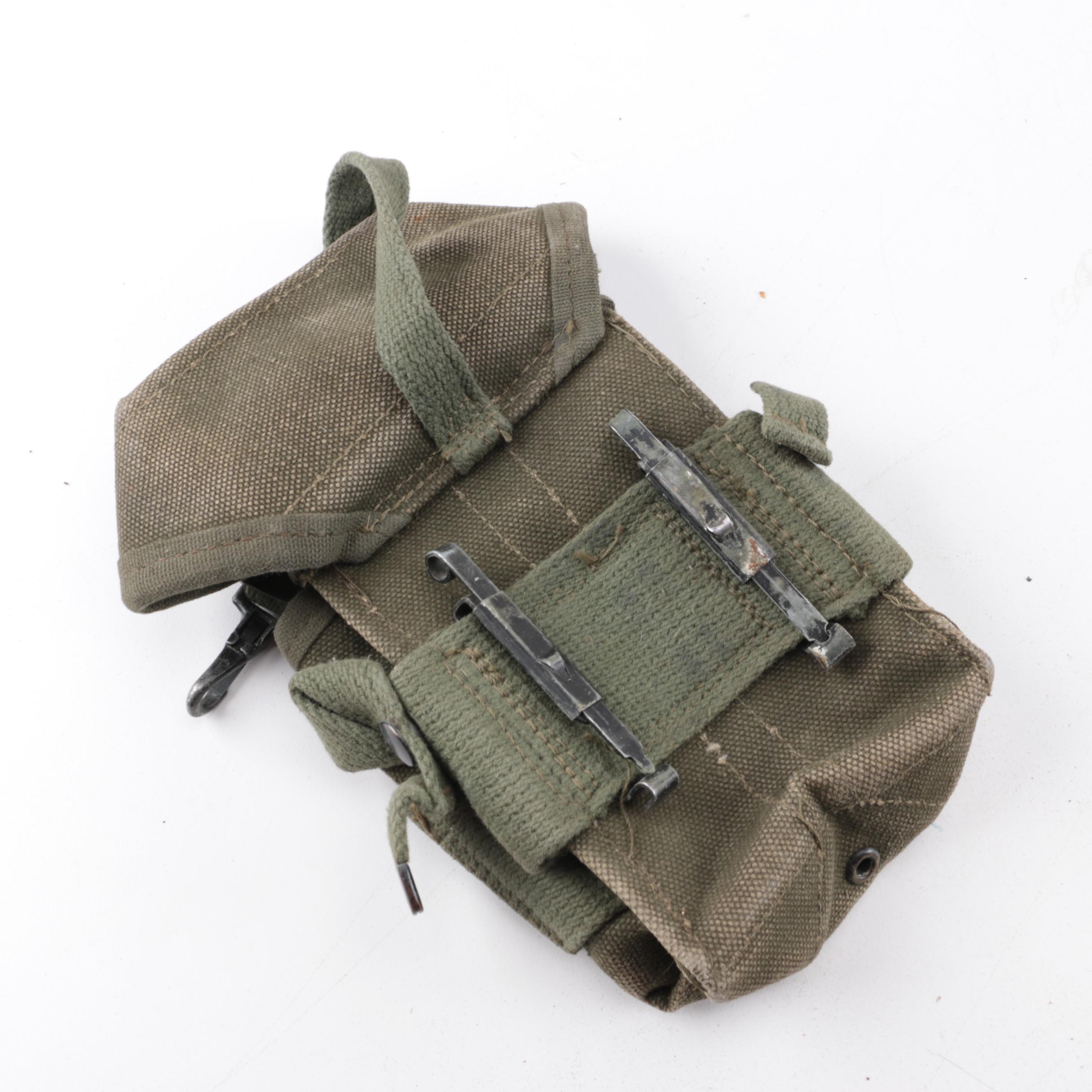 Collection of Military Canteens, Pouches, and Gear