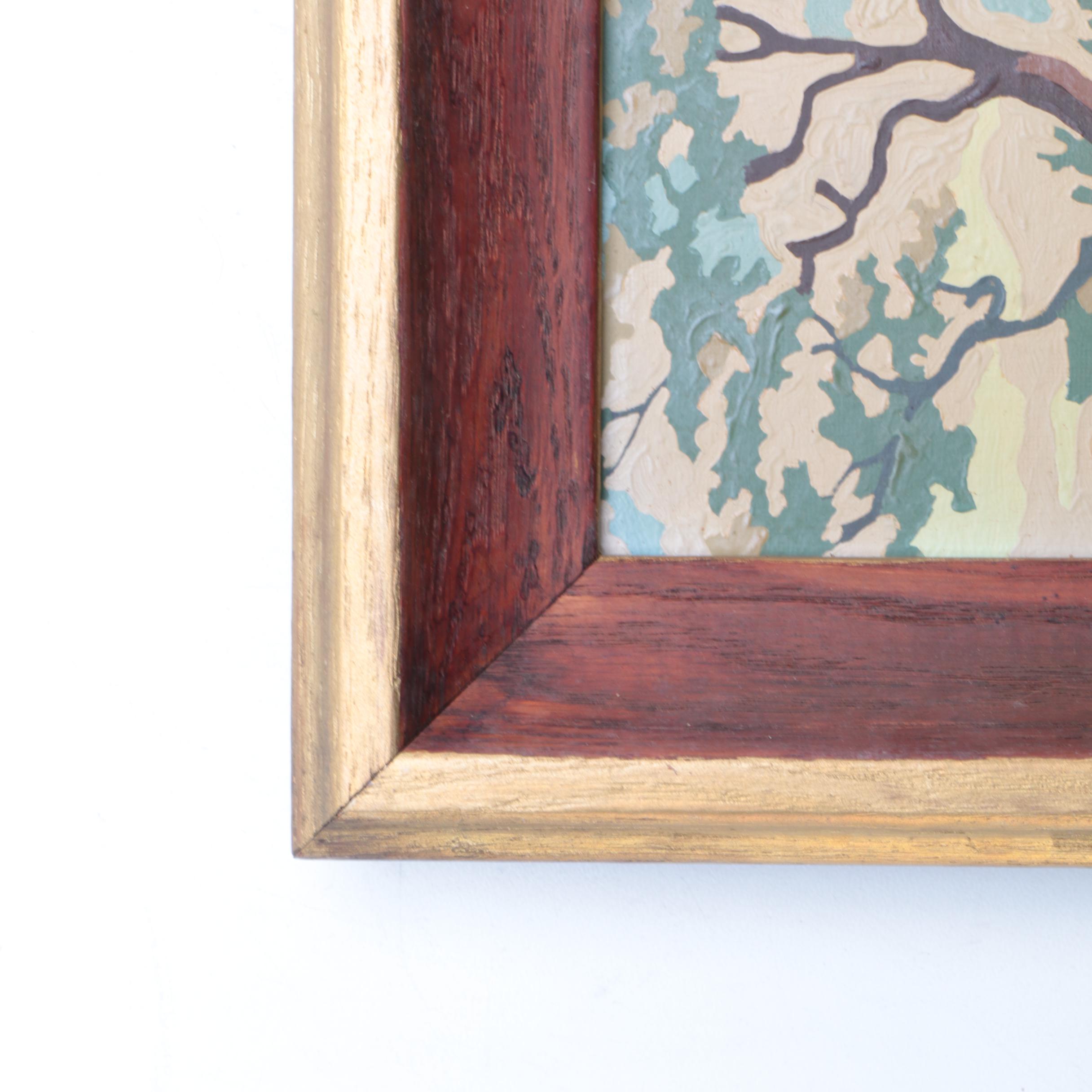 Framed Paint By Number of Raging River