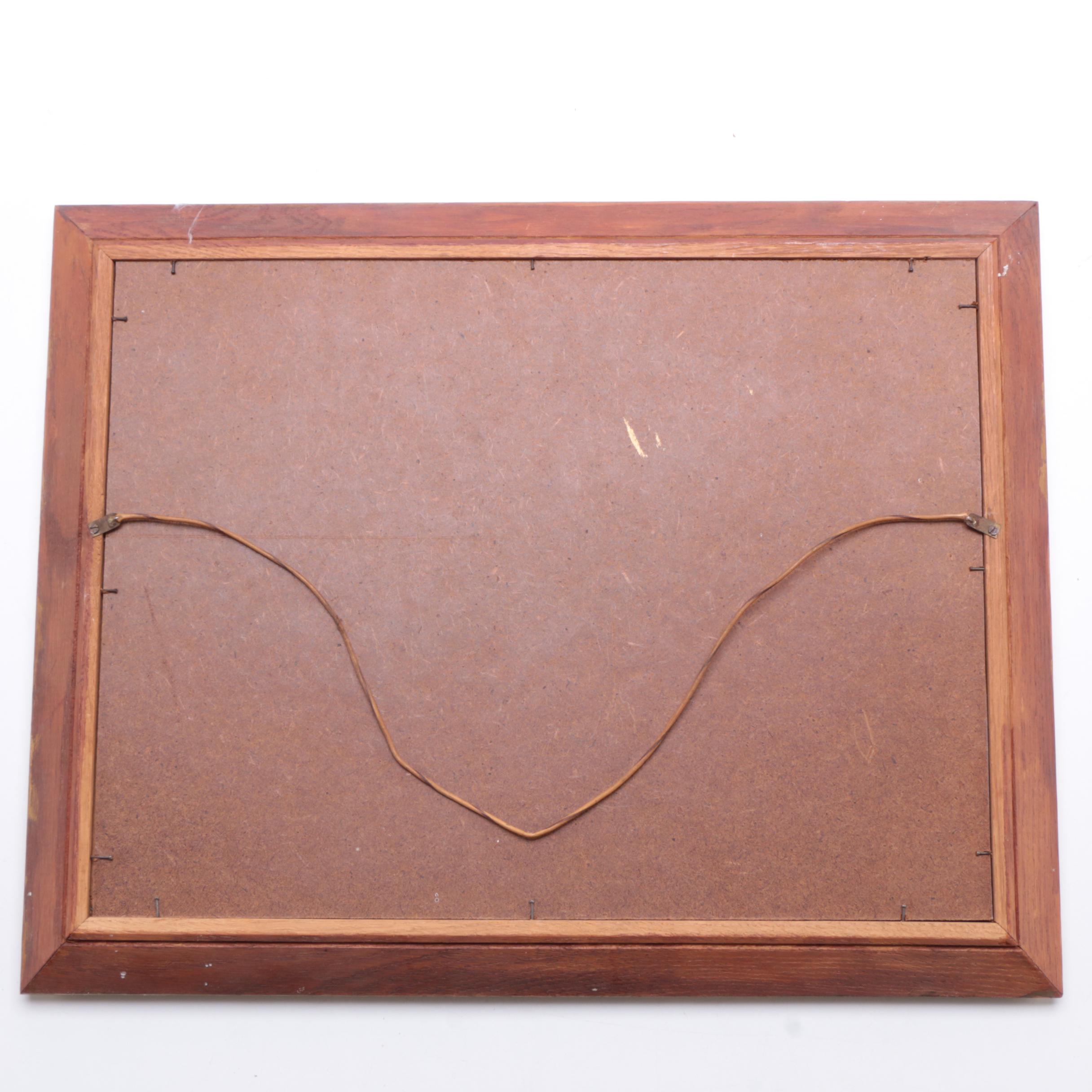 Framed Paint By Number of Raging River