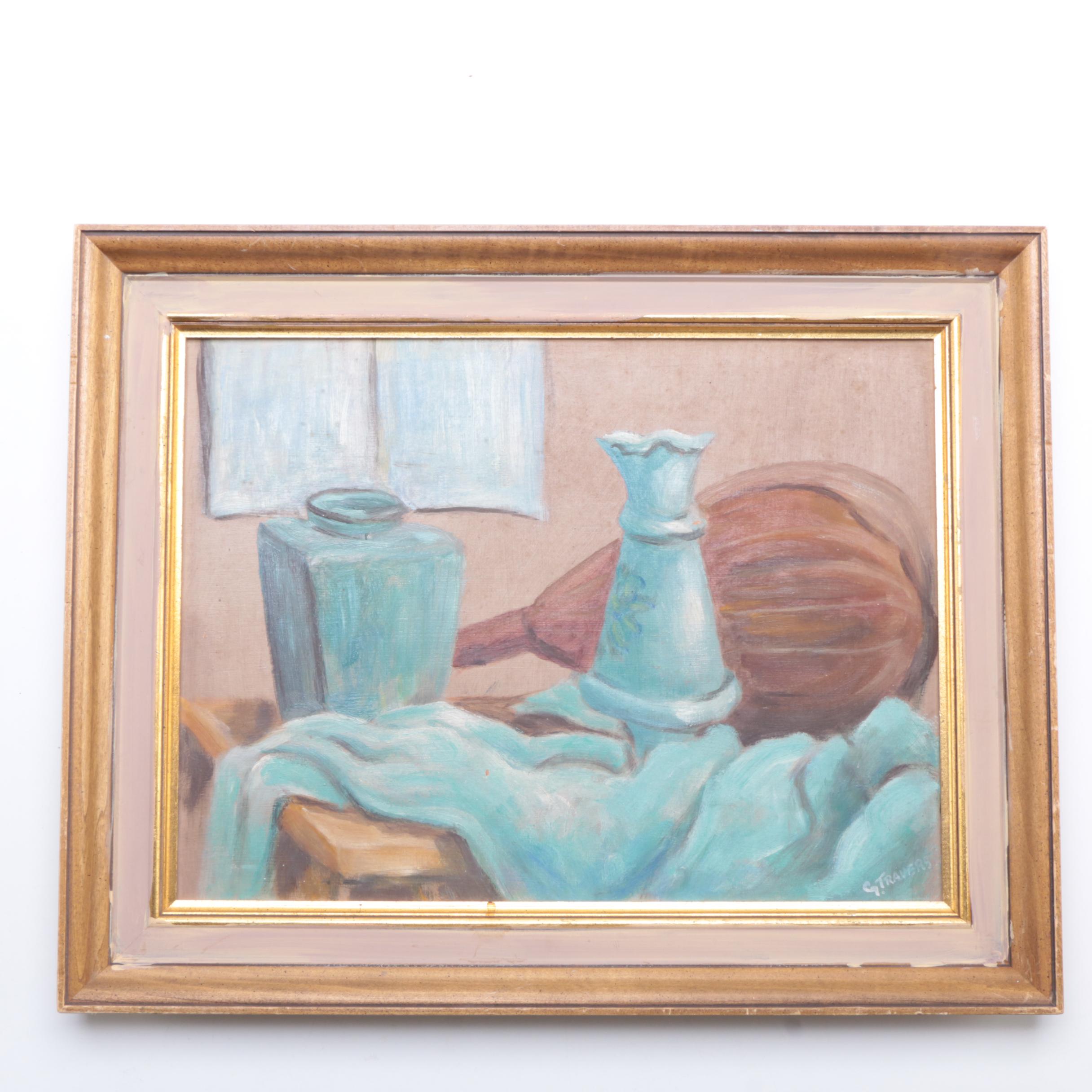 Framed Paint By Number of Raging River