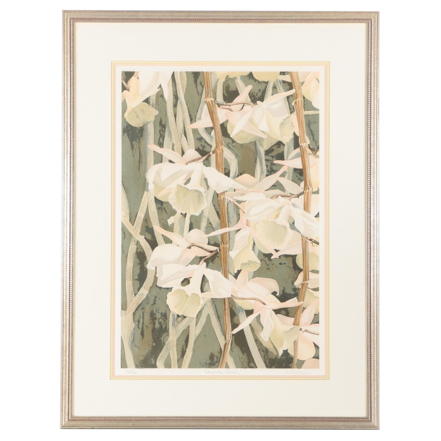 Limited Edition Lithograph by Mary Booth Cabot "Dendrobium Dream"