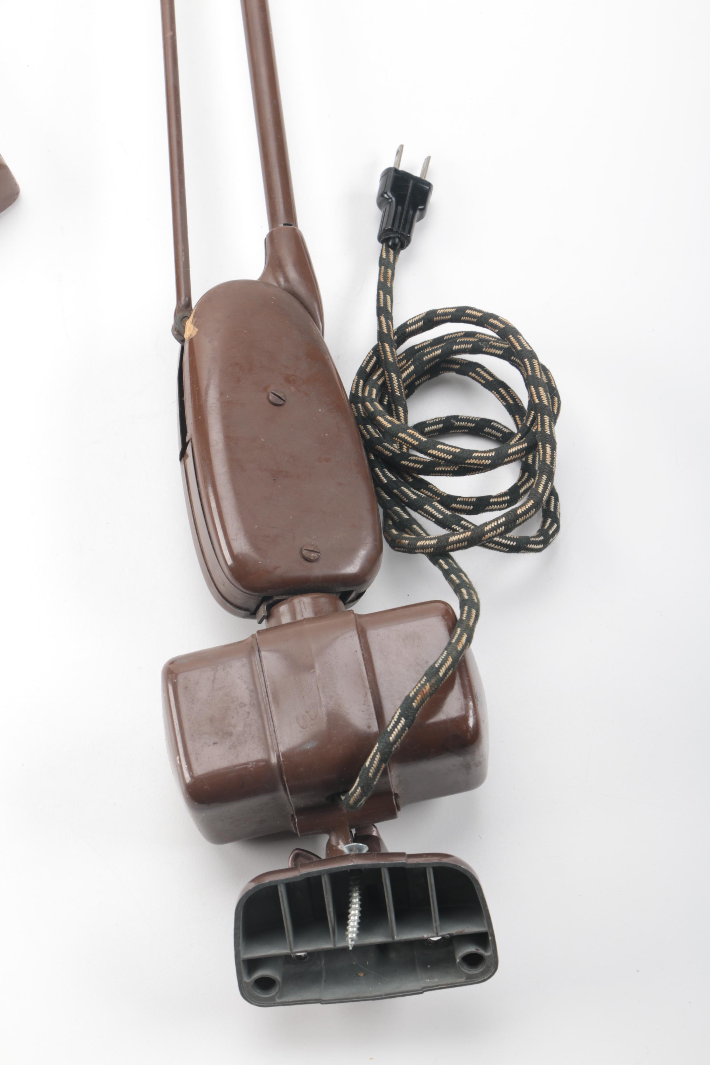 Large Brown Metal Desk Lamp