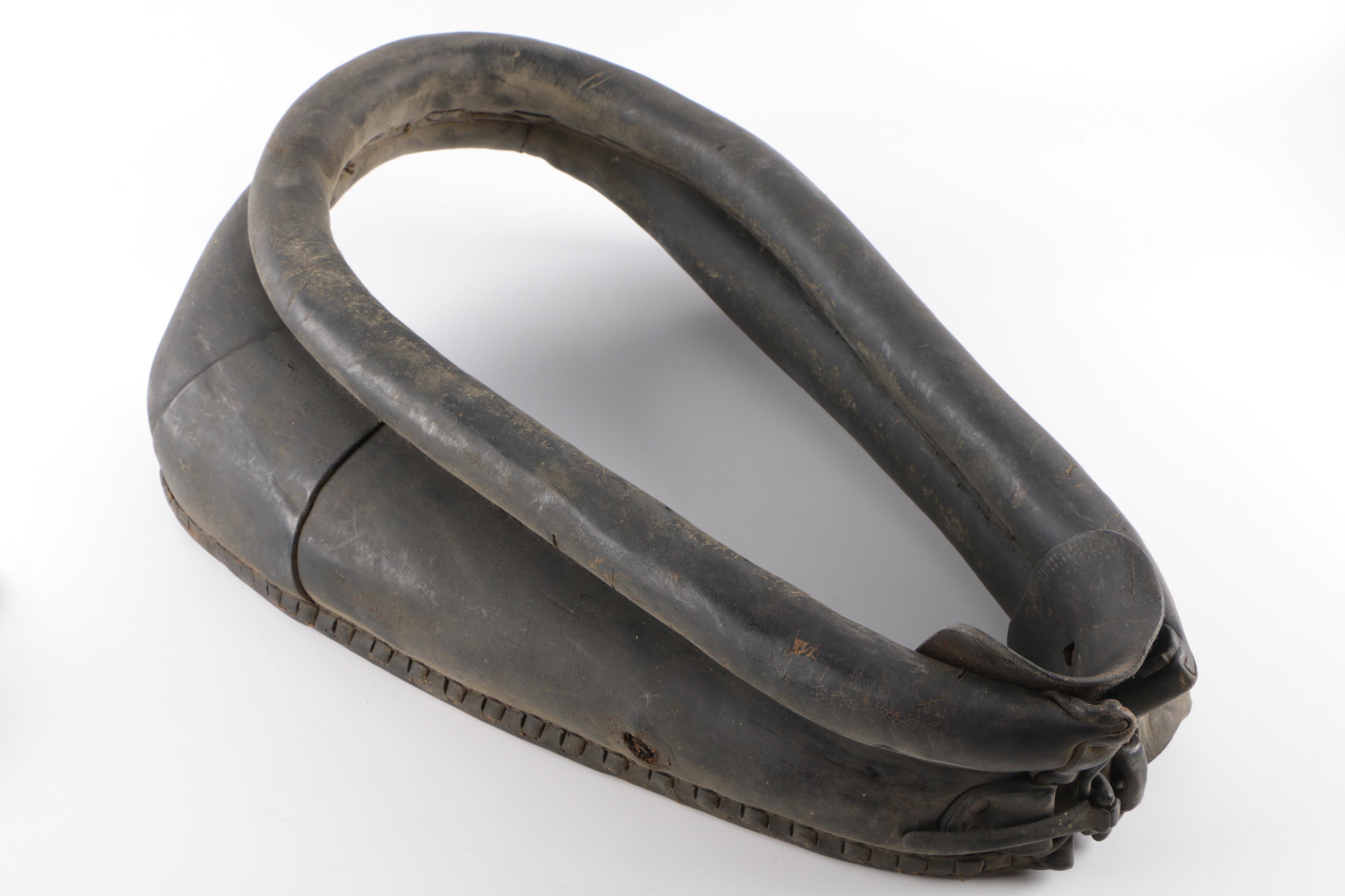 Black Leather Horse Saddle and Accessories