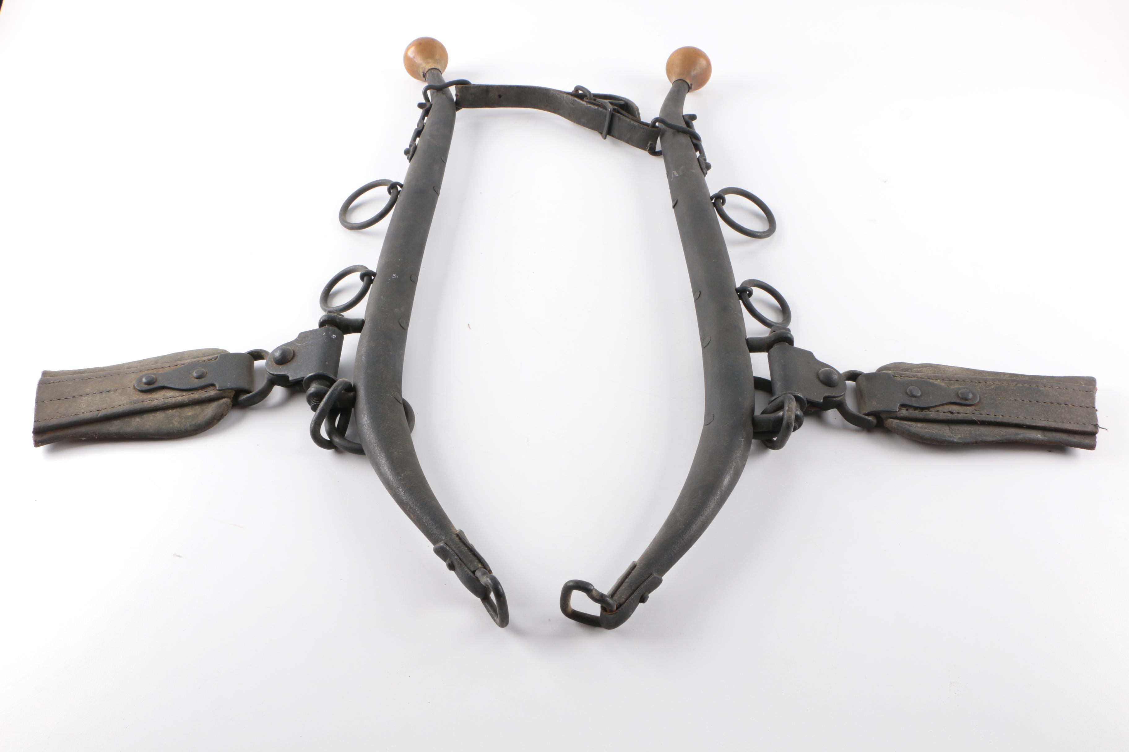 Black Leather Horse Saddle and Accessories