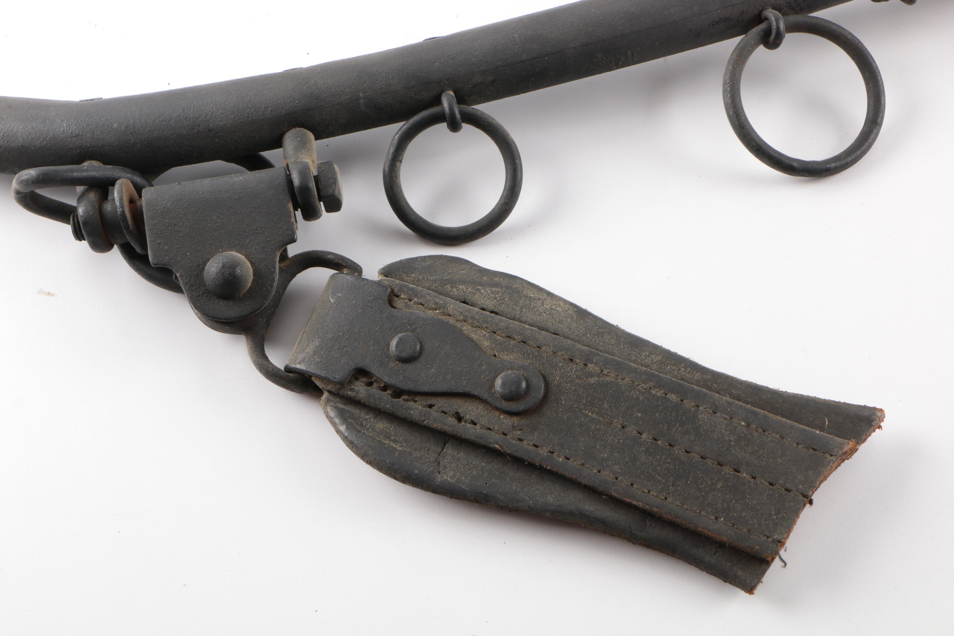 Black Leather Horse Saddle and Accessories