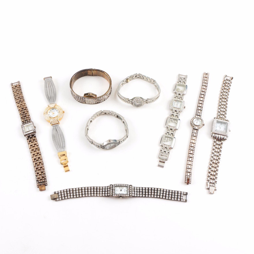 Assortment of Silver Tone Wristwatches