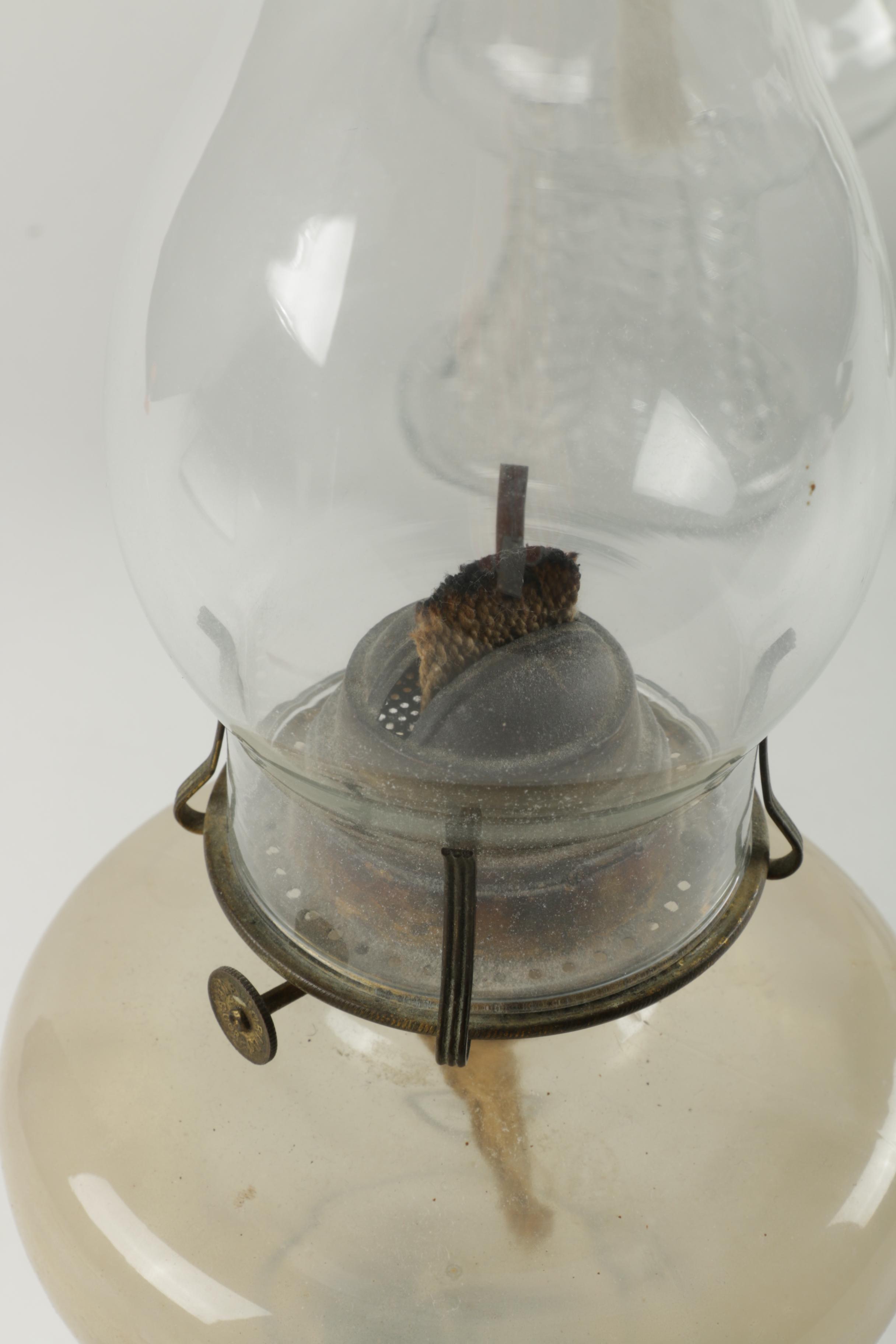 Glass Hurricane lamps