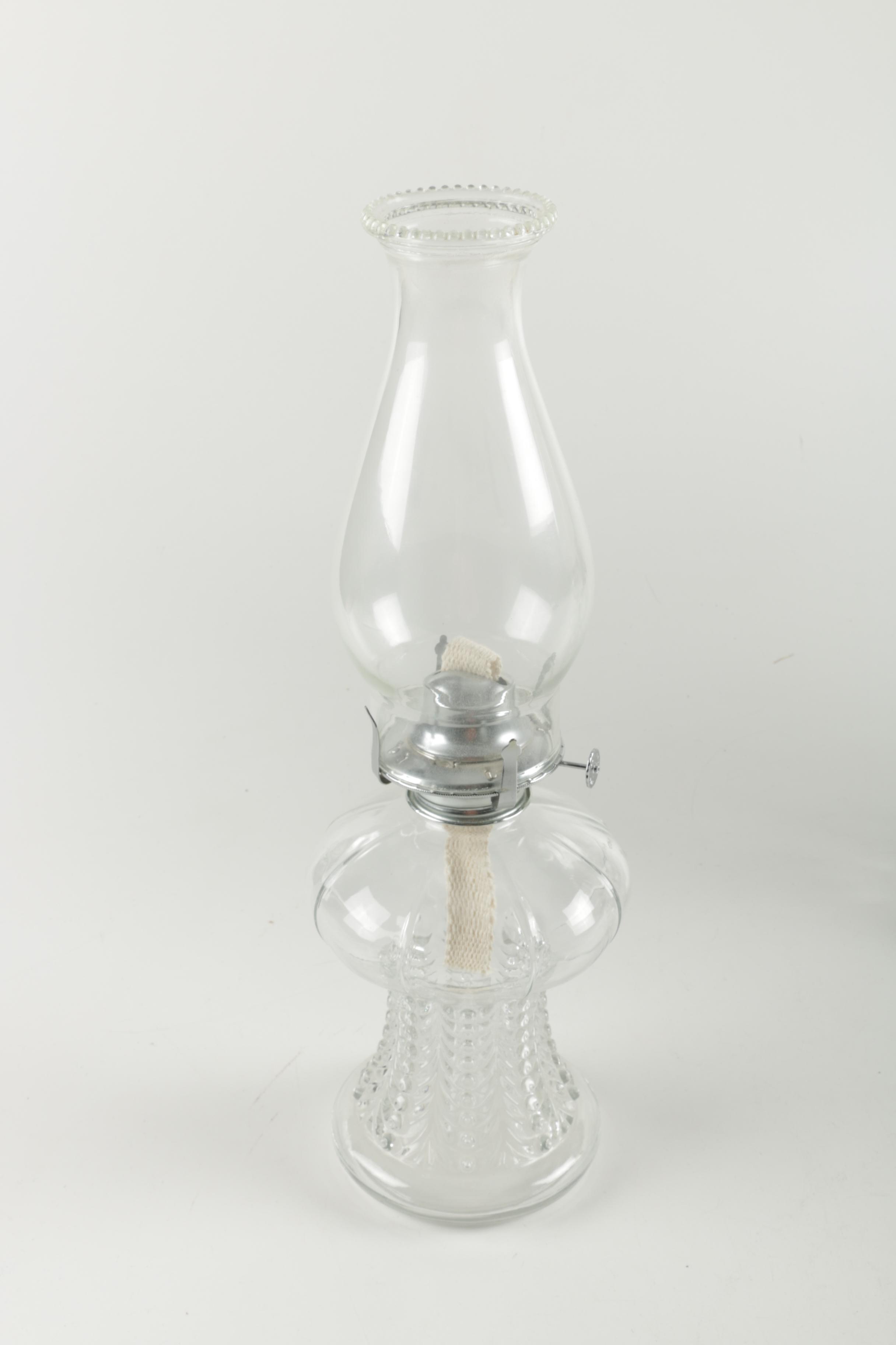 Glass Hurricane lamps