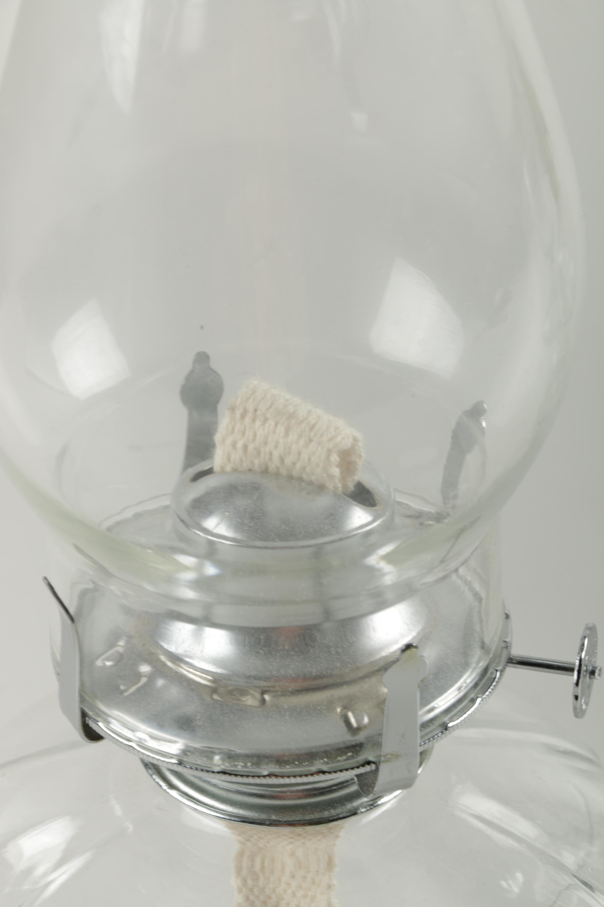 Glass Hurricane lamps