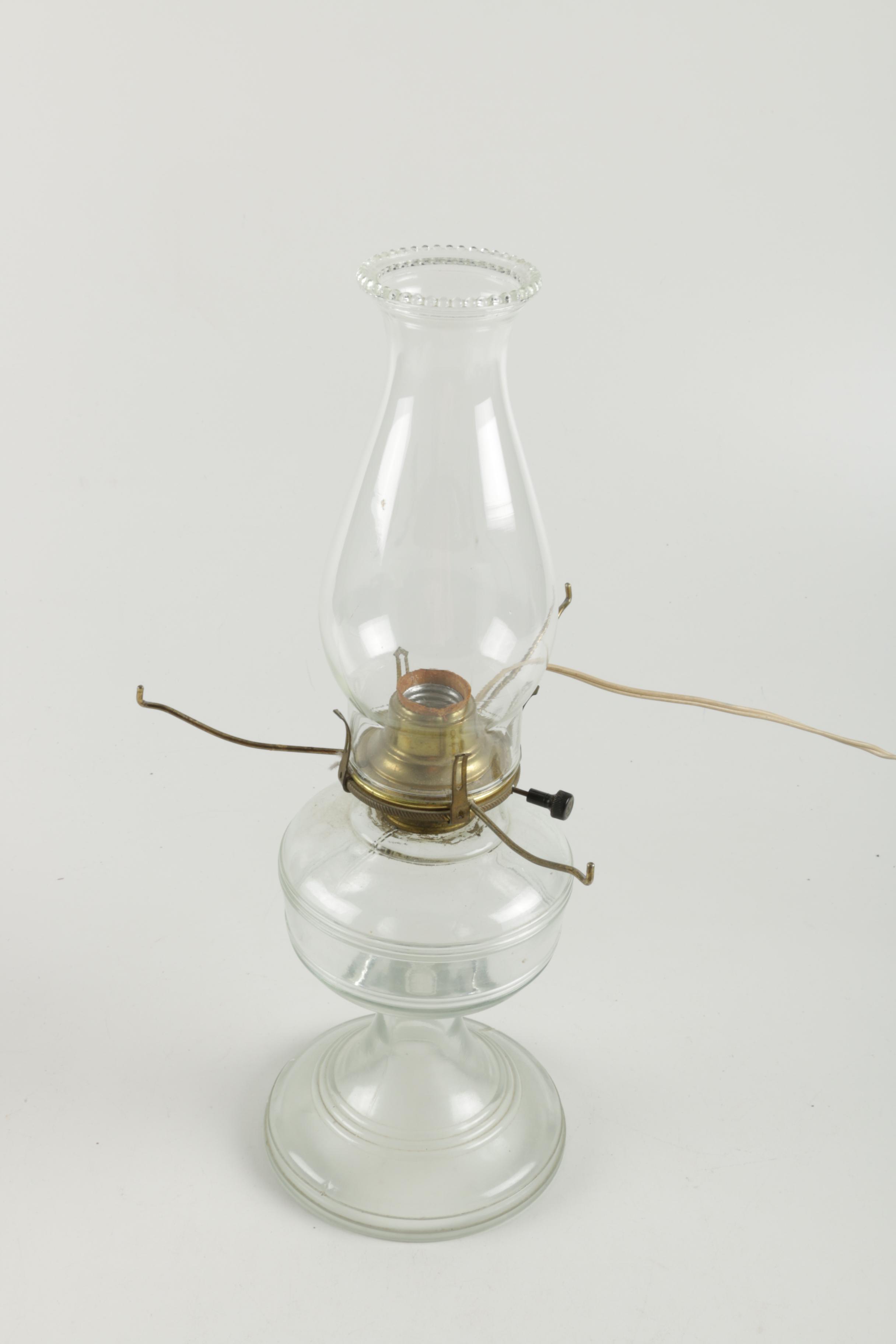 Glass Hurricane lamps