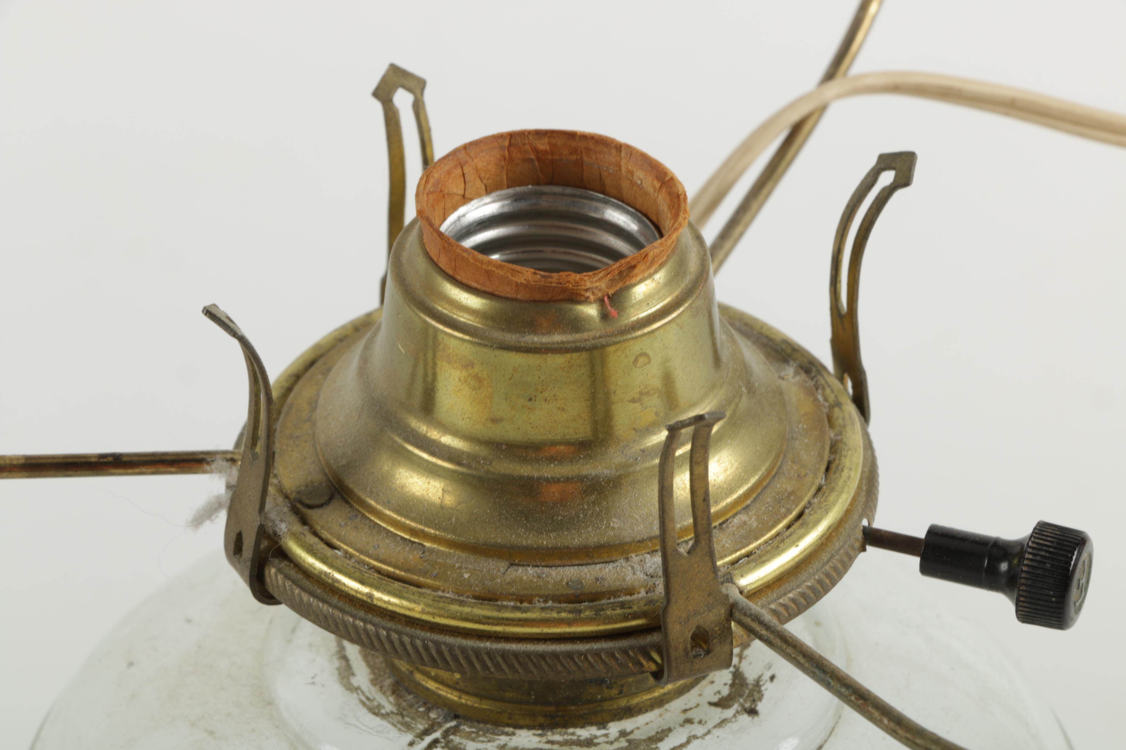 Glass Hurricane lamps