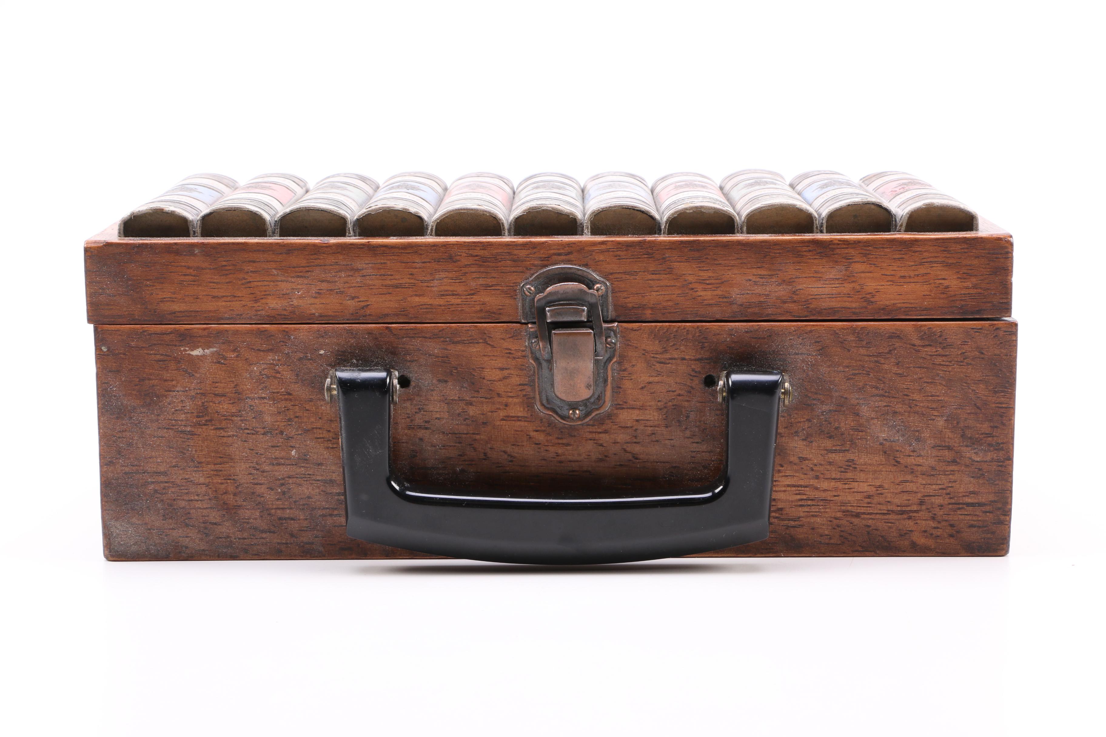 Vintage The Elaine Shop Wooden Case Handbag