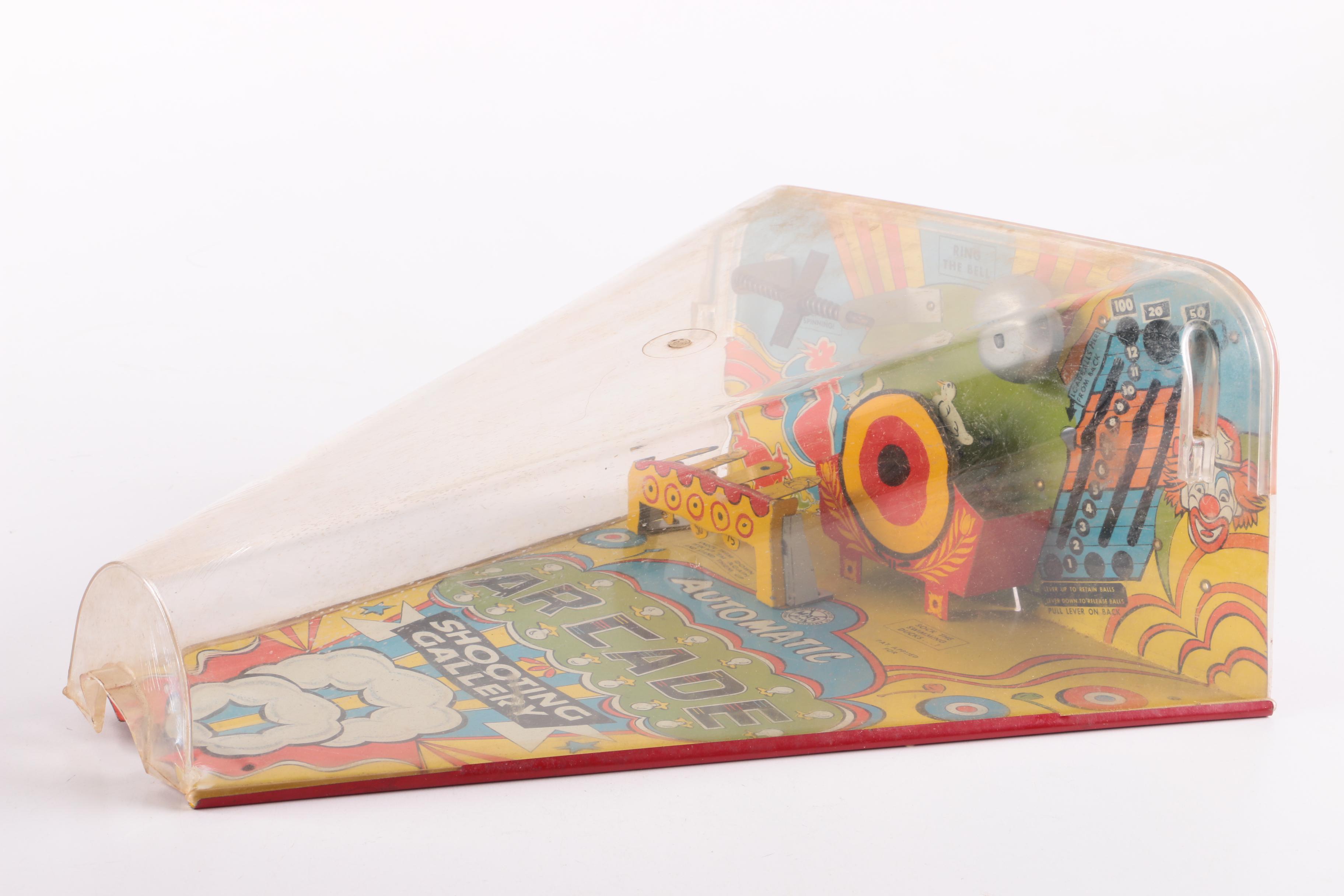 Arcade Shooting Gallery with Toy Cap Gun