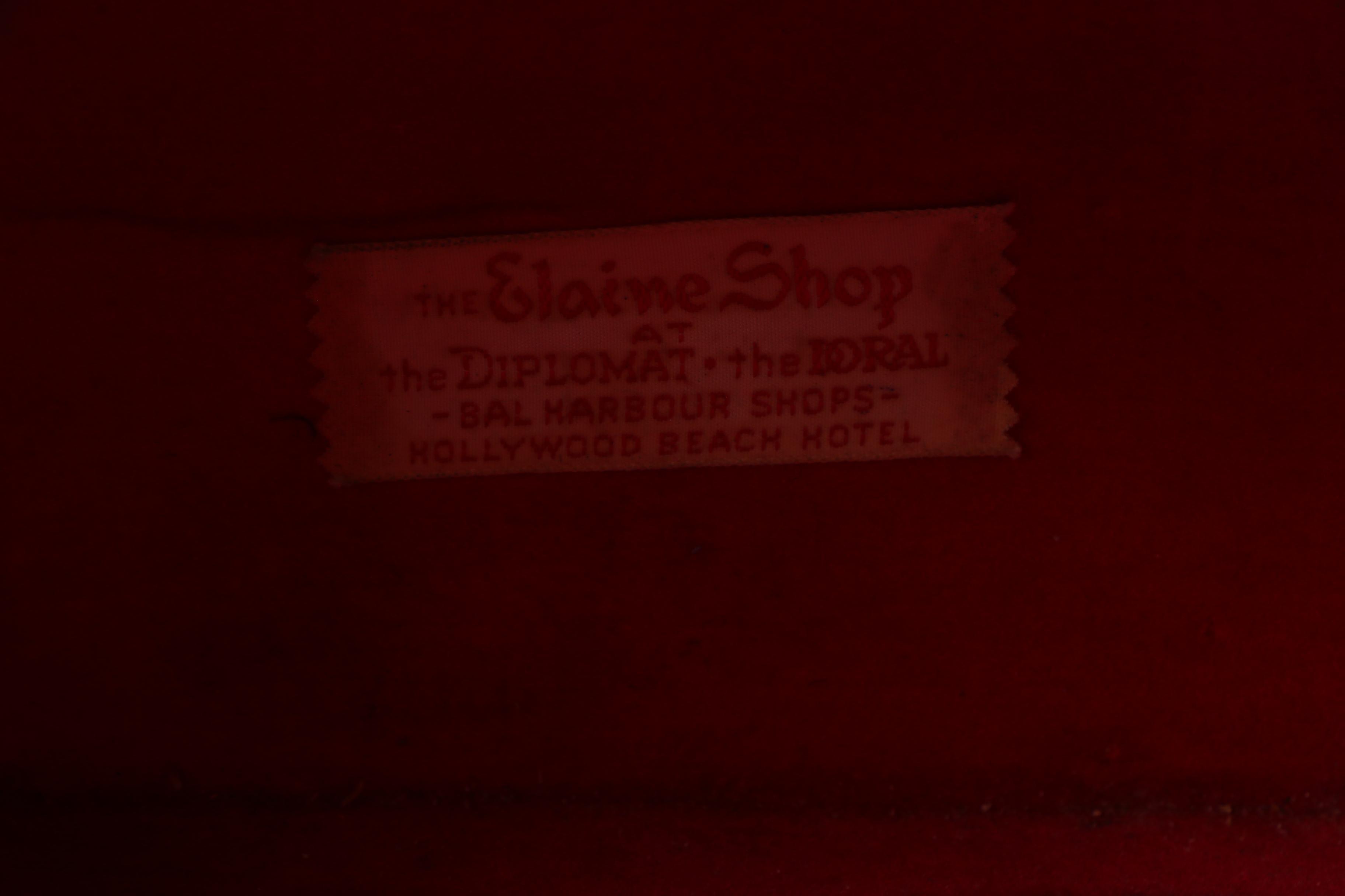 Vintage The Elaine Shop Wooden Case Handbag