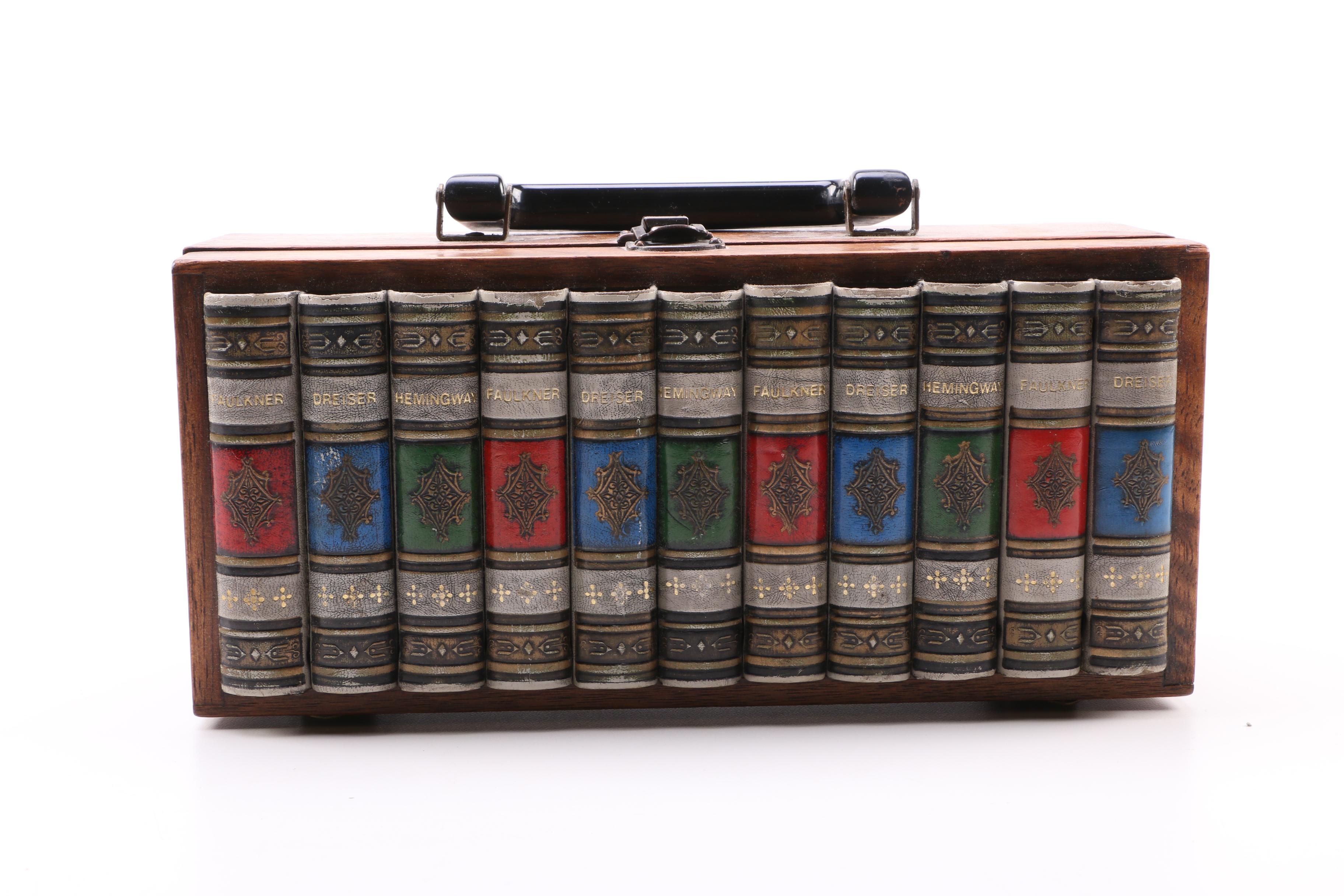 Vintage The Elaine Shop Wooden Case Handbag