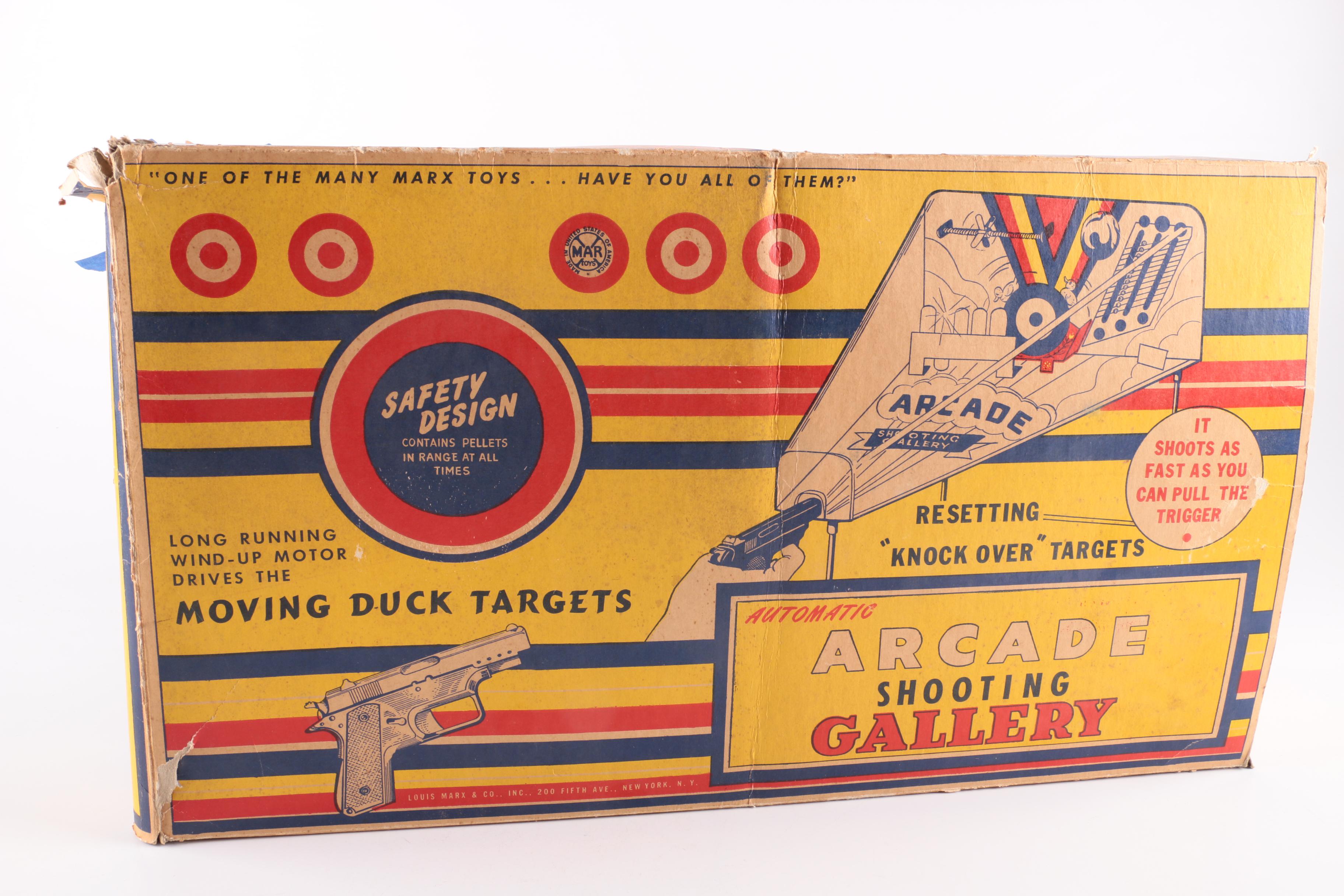 Arcade Shooting Gallery with Toy Cap Gun